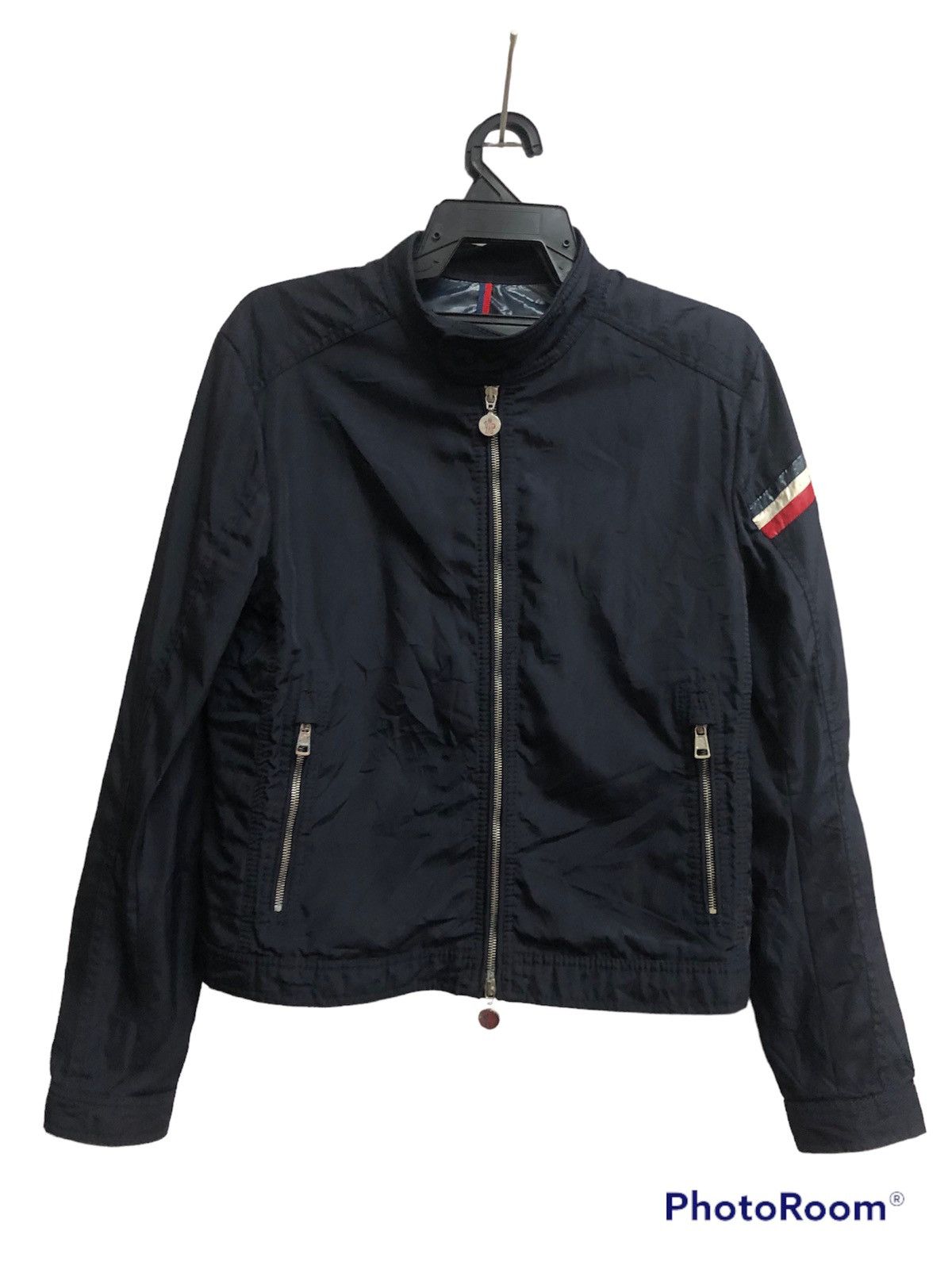image of Avant Garde x Moncler Vintage Moncler Saiz 2 Bomber Jacket in Darkblue, Men's (Size Medium)