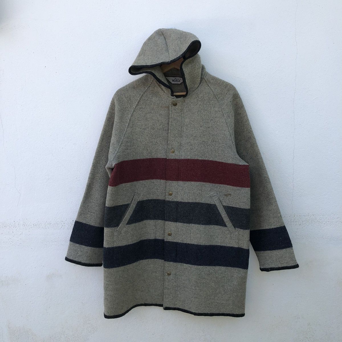 Woolrich Woolen Mills VINTAGE HERRINGBONE LONG JACKET WOOLRICH RARE DESIGN Size US M / EU 48-50 / 2 - 9 Thumbnail