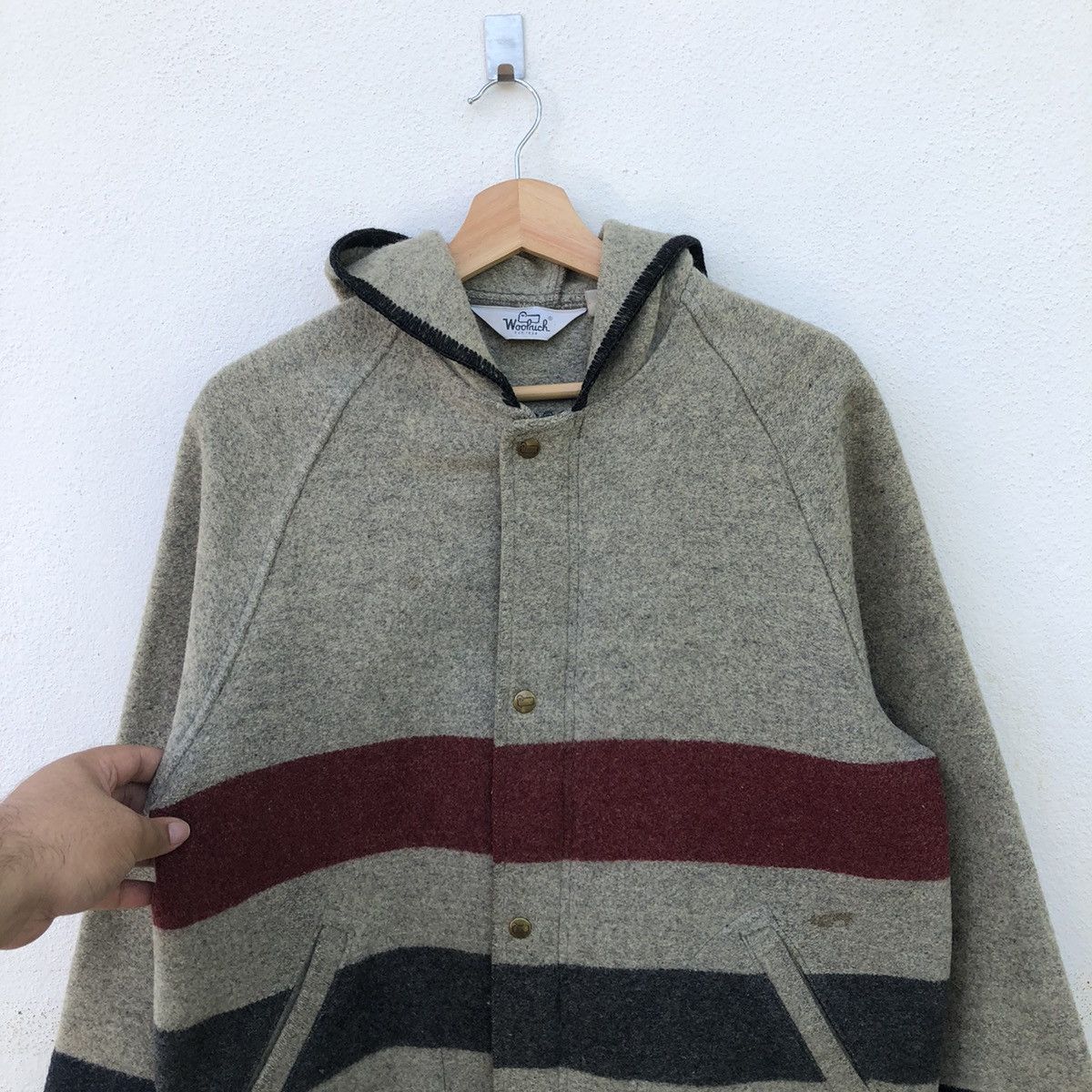 Woolrich Woolen Mills VINTAGE HERRINGBONE LONG JACKET WOOLRICH RARE DESIGN Size US M / EU 48-50 / 2 - 3 Thumbnail