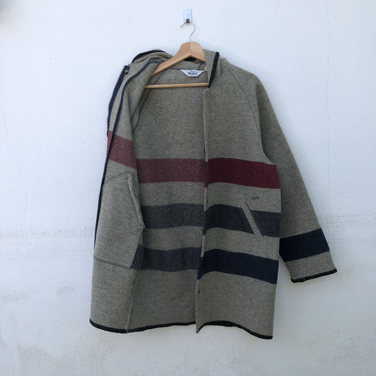 Woolrich Woolen Mills VINTAGE HERRINGBONE LONG JACKET WOOLRICH RARE DESIGN Size US M / EU 48-50 / 2 - 10 Thumbnail