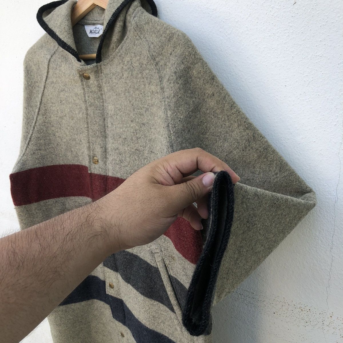Woolrich Woolen Mills VINTAGE HERRINGBONE LONG JACKET WOOLRICH RARE DESIGN Size US M / EU 48-50 / 2 - 5 Thumbnail