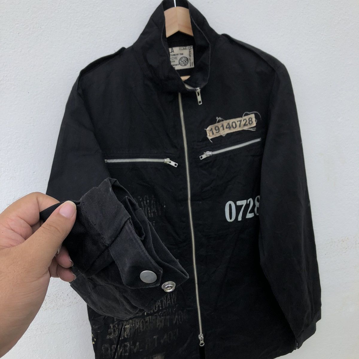 Japanese Brand PUNK JACKET MANUFACTURING BY THE HN+DIE ARTISAN BIG LOGO Size US L / EU 52-54 / 3 - 10 Thumbnail