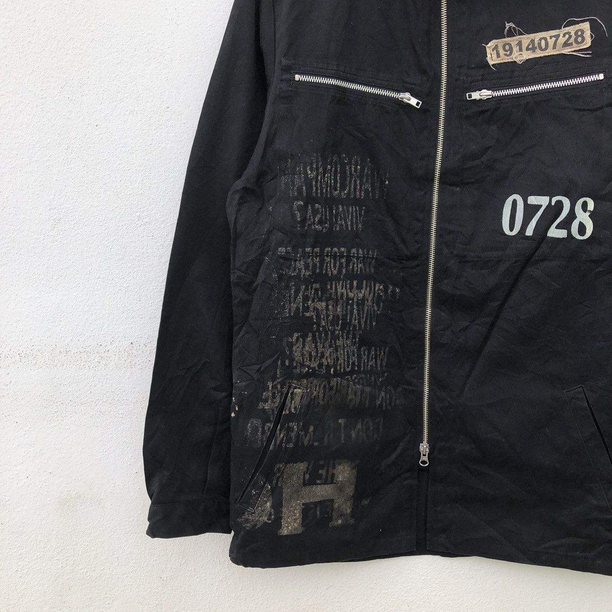 Japanese Brand PUNK JACKET MANUFACTURING BY THE HN+DIE ARTISAN BIG LOGO Size US L / EU 52-54 / 3 - 4 Thumbnail
