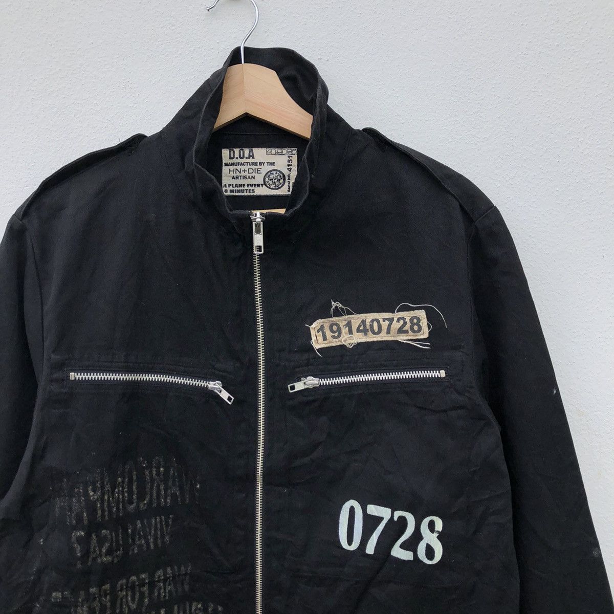 Japanese Brand PUNK JACKET MANUFACTURING BY THE HN+DIE ARTISAN BIG LOGO Size US L / EU 52-54 / 3 - 5 Thumbnail