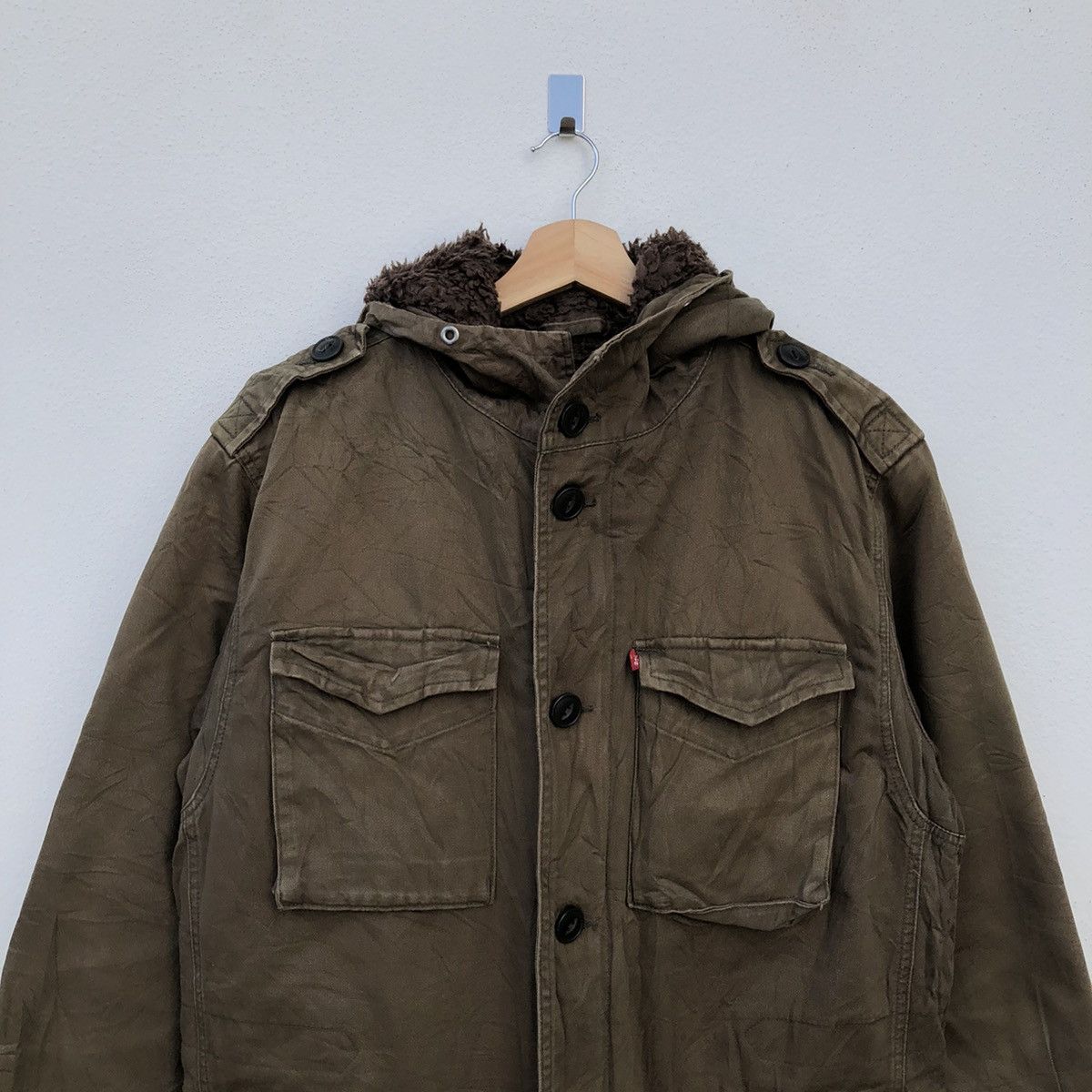 Levi's VINTAGE LEVI'S REDTAB PARKA JACKET HOODIE FLEECE LINING Size US L / EU 52-54 / 3 - 3 Thumbnail