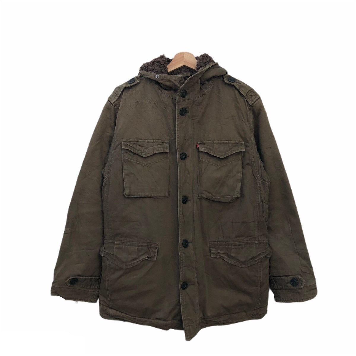 Levi's VINTAGE LEVI'S REDTAB PARKA JACKET HOODIE FLEECE LINING Size US L / EU 52-54 / 3 - 1 Thumbnail