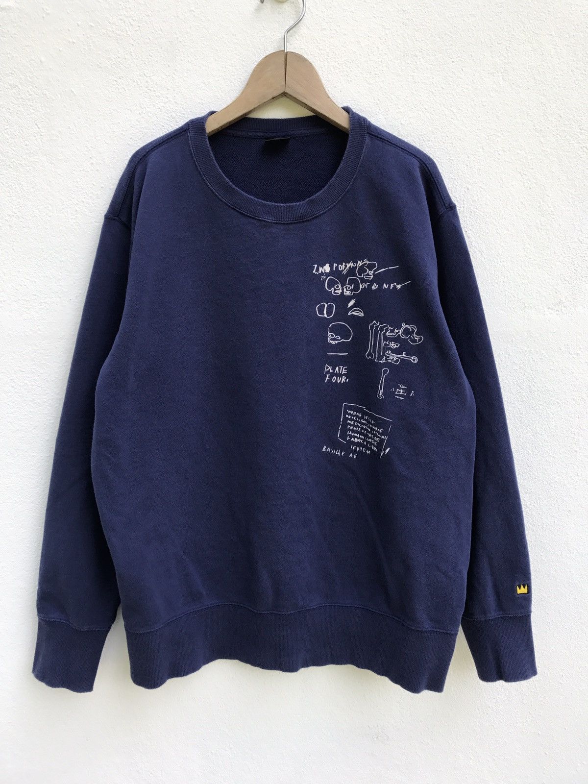 image of Streetwear Jmb Jean Michel Basquiat Sweatshirt in Blue, Men's (Size Medium)