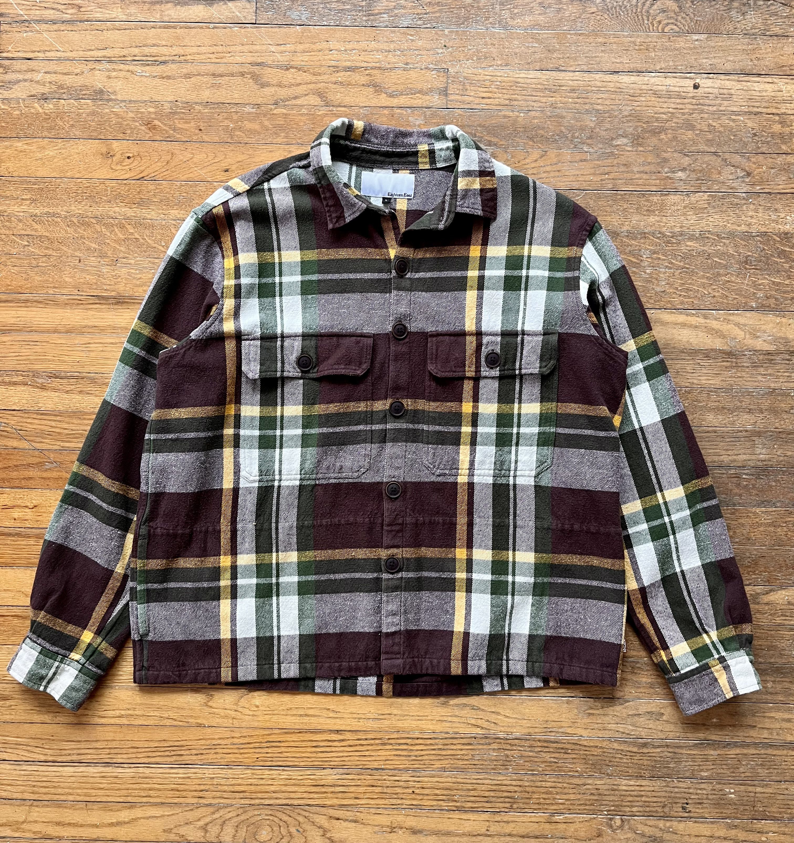 18 East Sam Shirt Jacket Handwoven Madras
