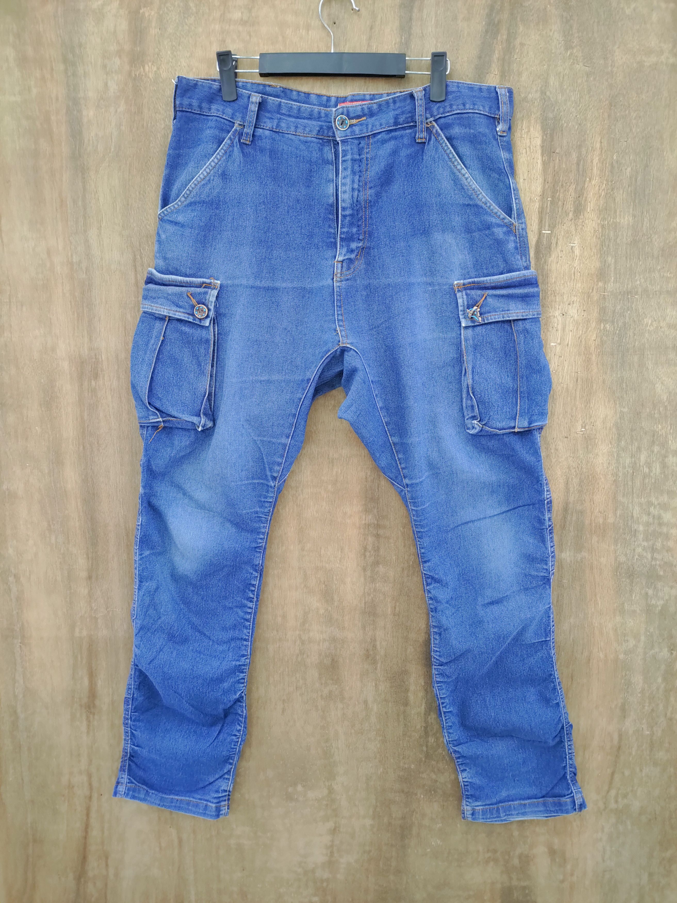 image of Seditionaries Jungle Storm Cargo Pants/spring Leg in Blue, Men's (Size 34)