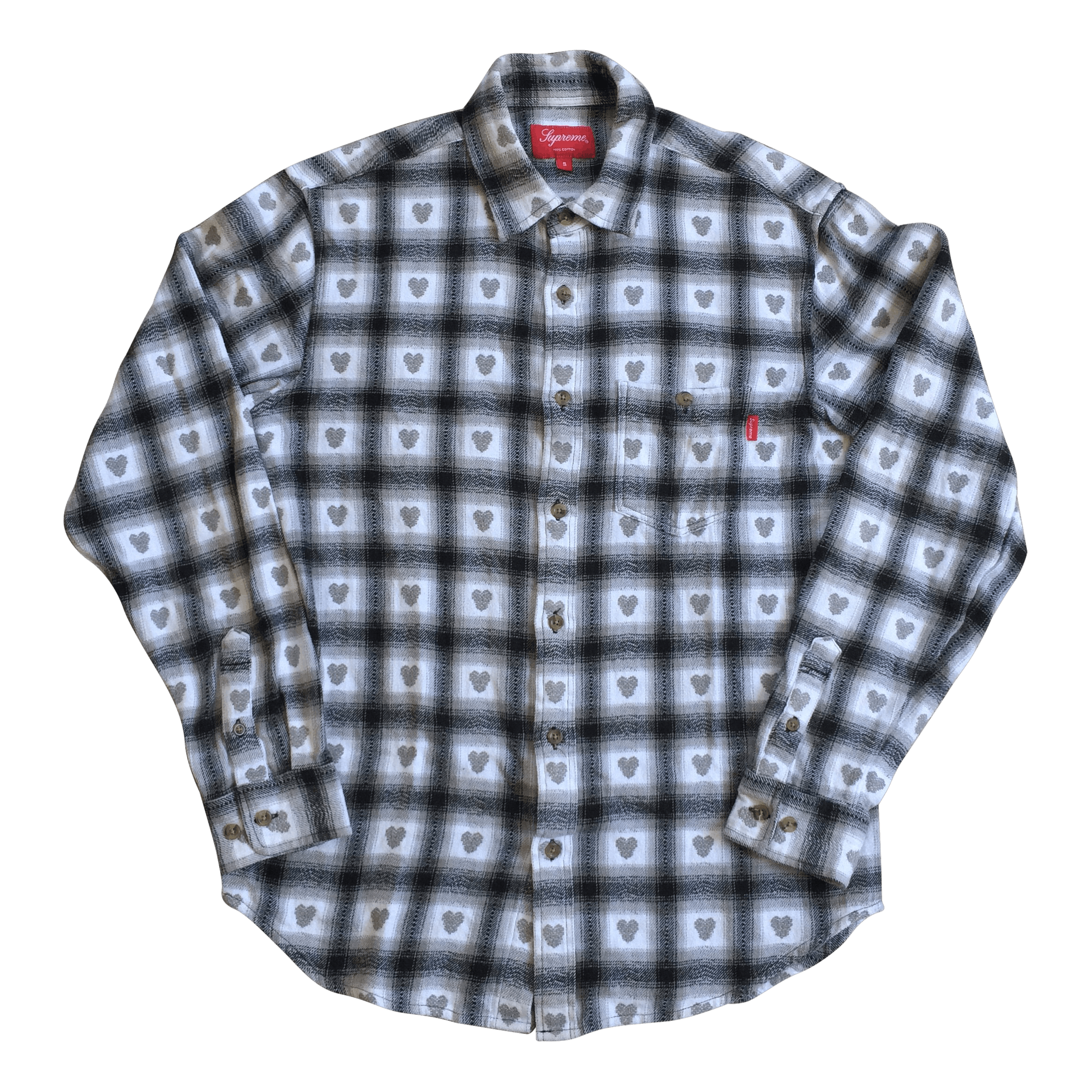 Supreme S/S 2016 Supreme Hearts Flannel size small | Grailed