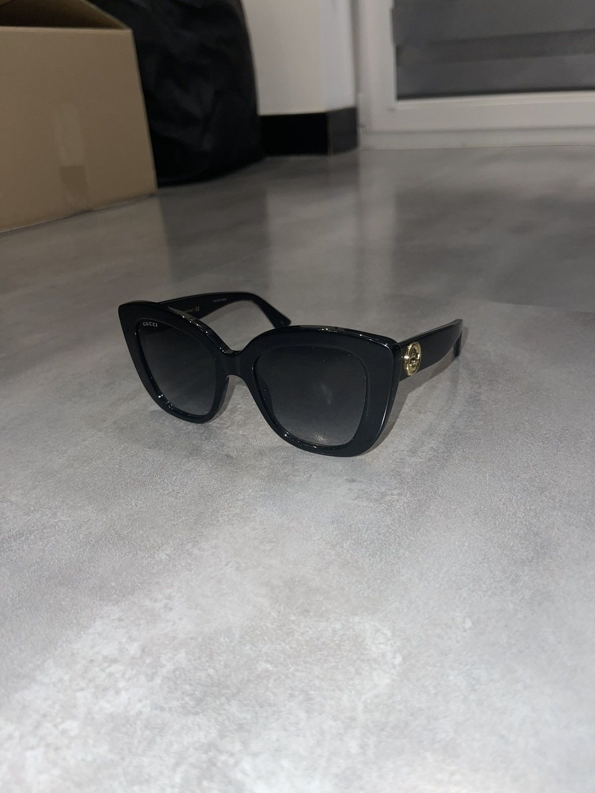 Gucci Gucci GG0327S "GG' Logo Black Sunglasses Size ONE SIZE - 1 Thumbnail