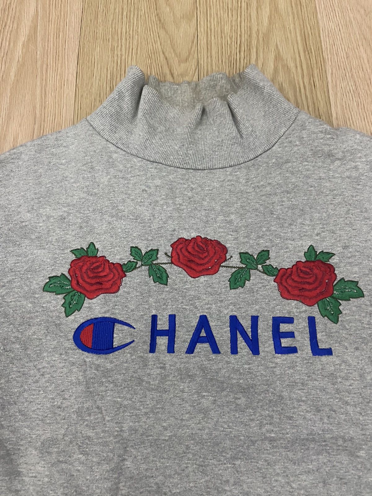 Champion Champion x Chanel by Ava Nirui Embroidered logo sweatshirt Grailed