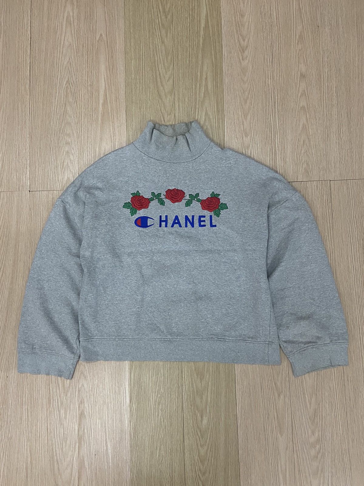 Champion Champion x Chanel by Ava Nirui Embroidered logo sweatshirt Grailed