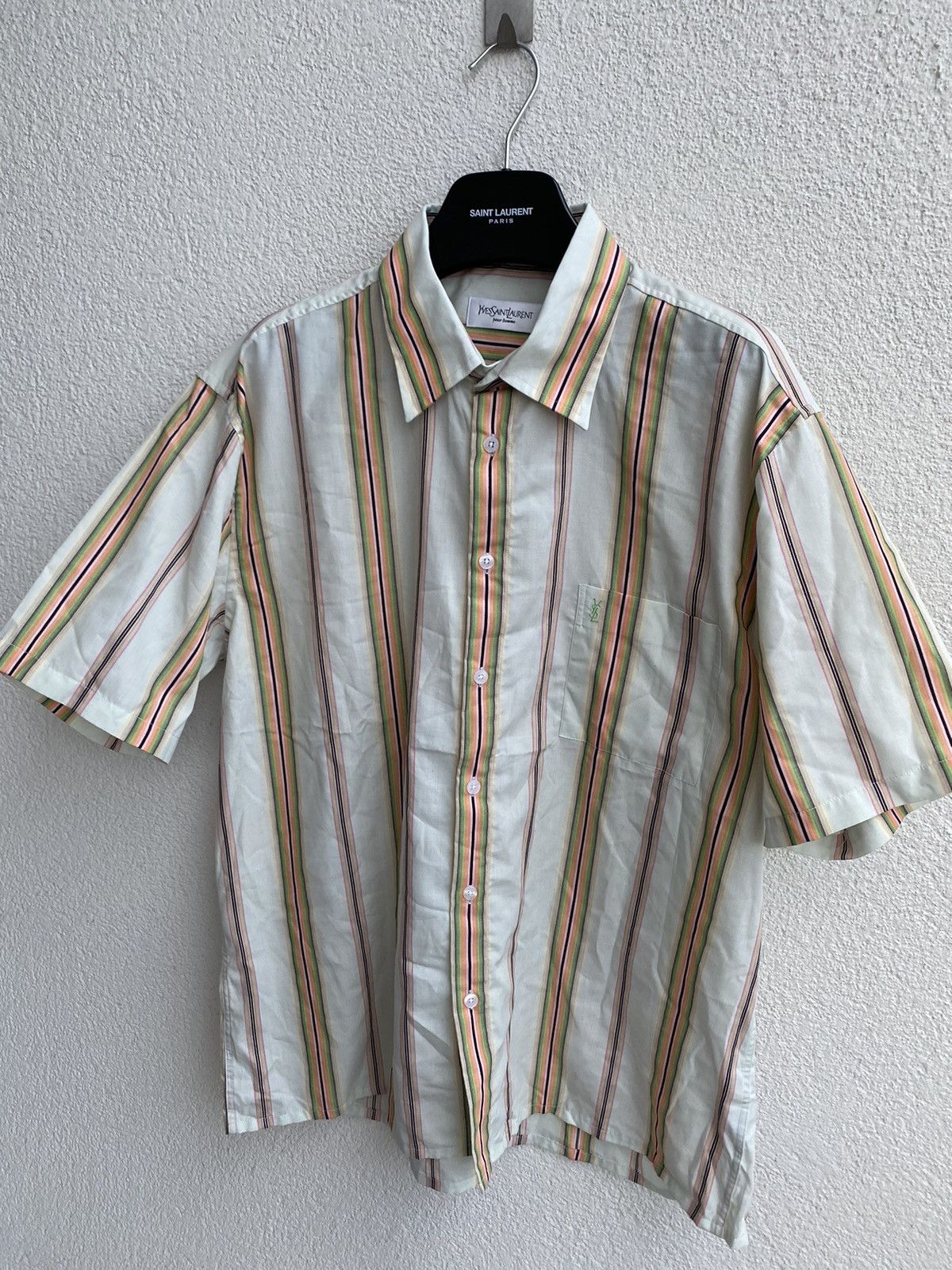 Yves Saint Laurent Multicolor YSL Shirt Summer Rare Size US XL / EU 56 / 4 - 12 Thumbnail
