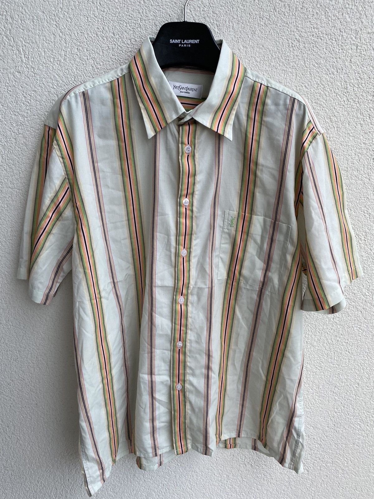 Yves Saint Laurent Multicolor YSL Shirt Summer Rare Size US XL / EU 56 / 4 - 3 Thumbnail