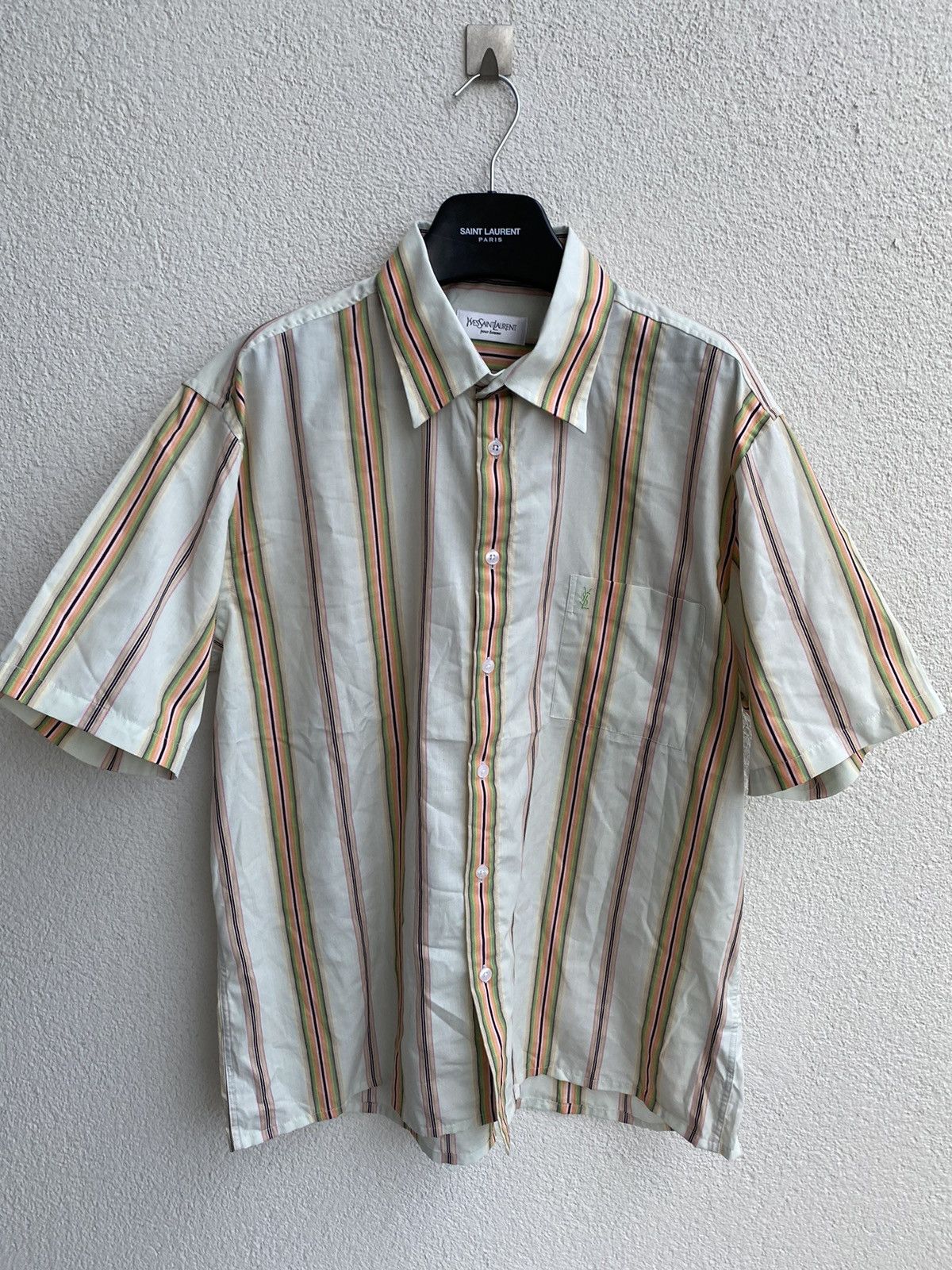 Yves Saint Laurent Multicolor YSL Shirt Summer Rare Size US XL / EU 56 / 4 - 20 Thumbnail