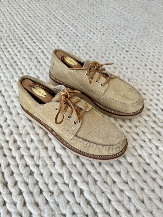 Yuketen Sand Suede 3 Eye Vibram Moccasins | Grailed