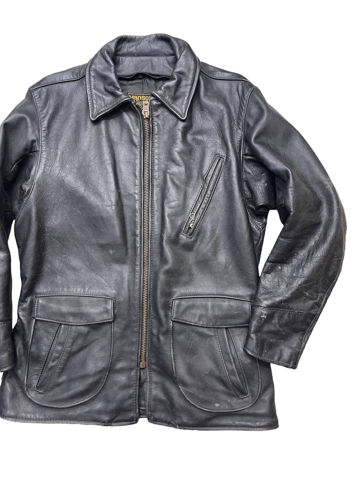 Vanson Leathers Vintage 1940s VANSON LEATHER Model J "Car Jacket" Size US M / EU 48-50 / 2 - 4 Thumbnail