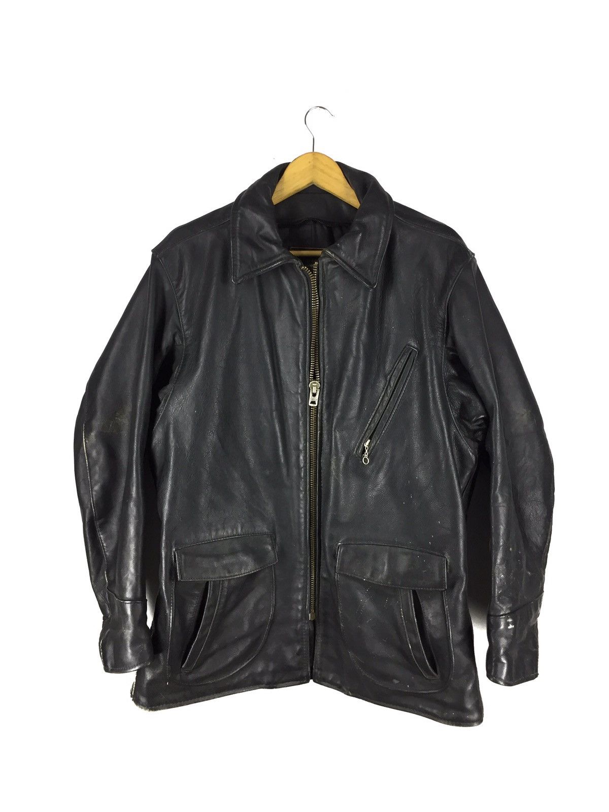 Vanson Leathers Vintage 1940s VANSON LEATHER Model J "Car Jacket" Size US M / EU 48-50 / 2 - 13 Thumbnail