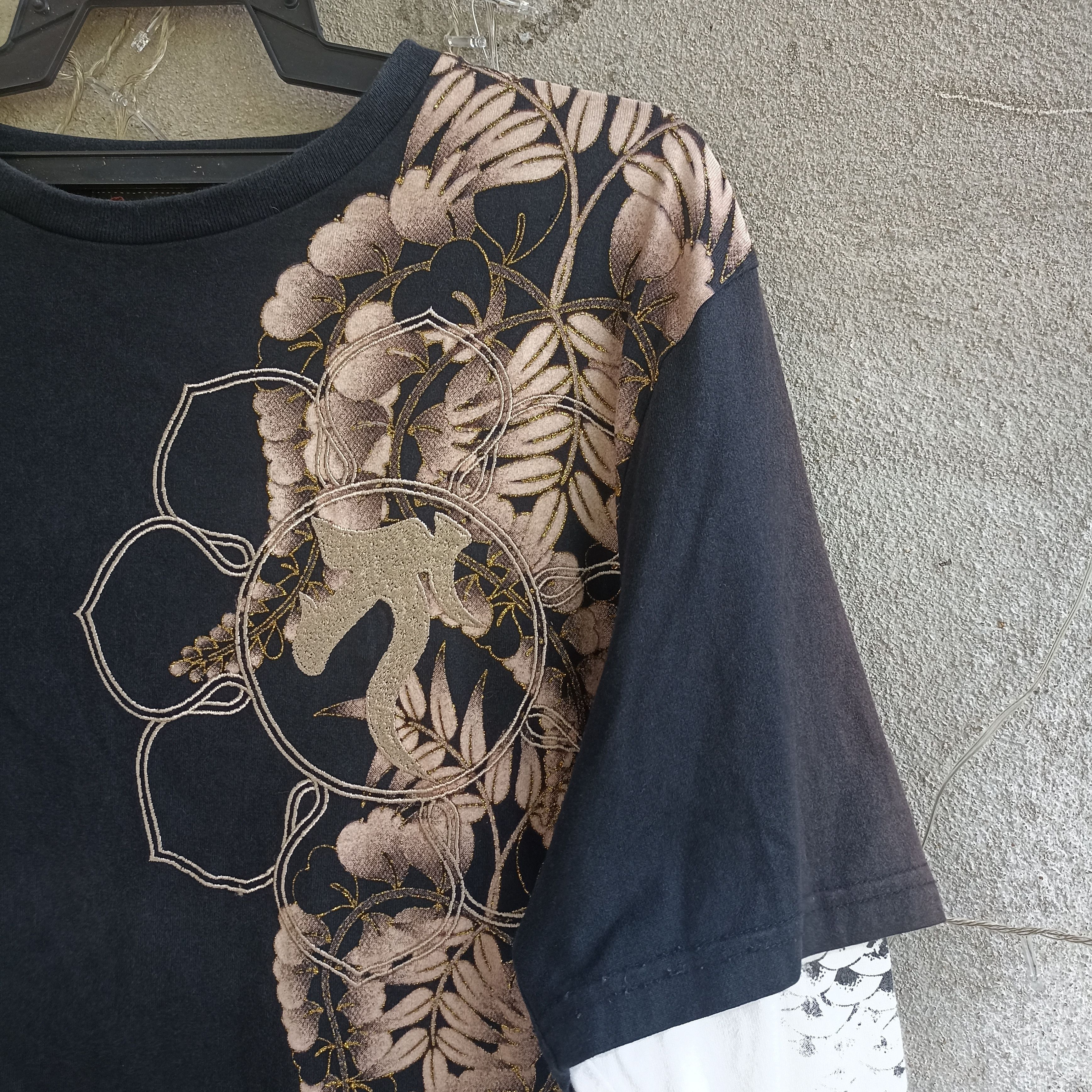 Dragonfly × Japanese Brand Two Big Dragon Embroidery Black Tshirt Size US S / EU 44-46 / 1 - 6 Thumbnail