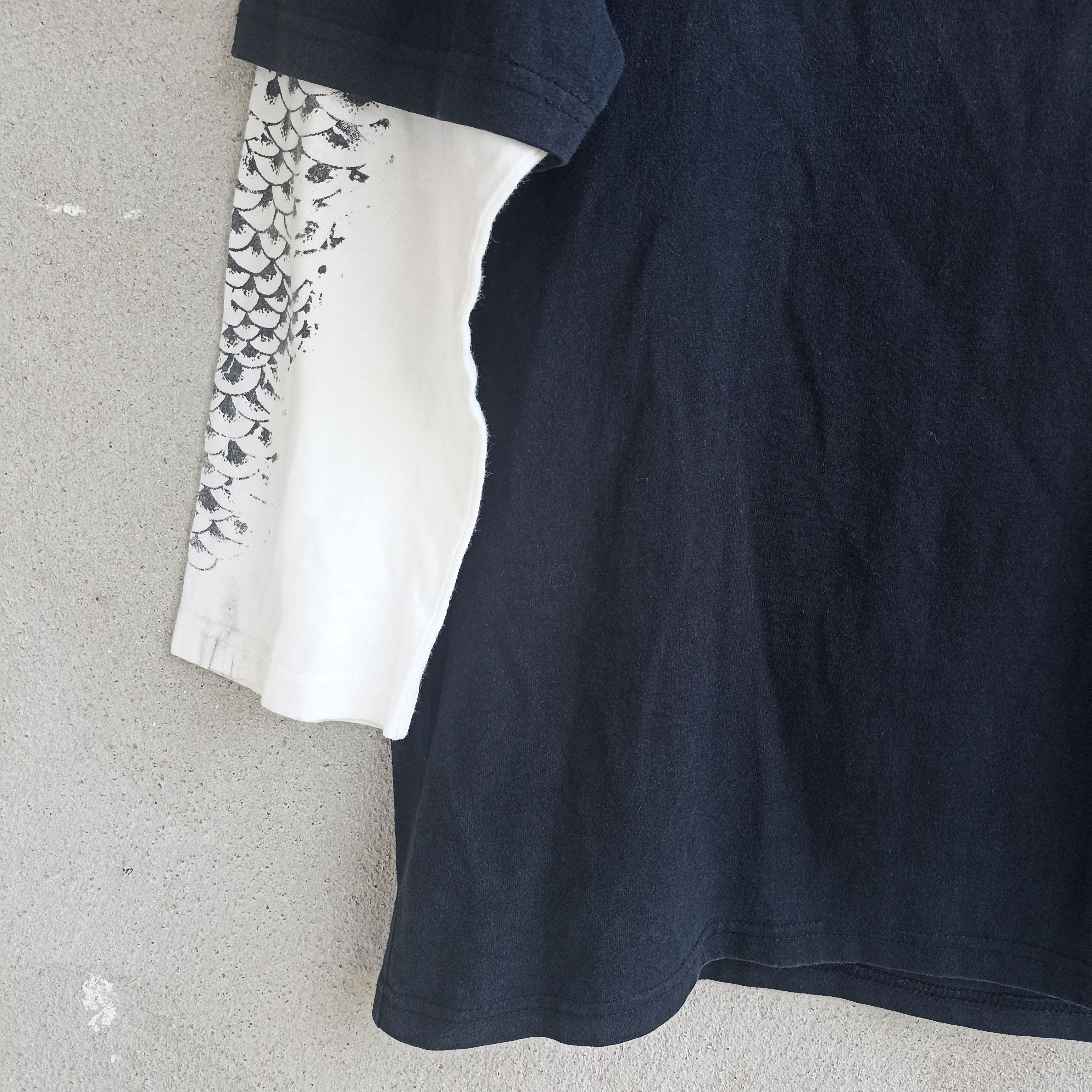Dragonfly × Japanese Brand Two Big Dragon Embroidery Black Tshirt Size US S / EU 44-46 / 1 - 7 Thumbnail