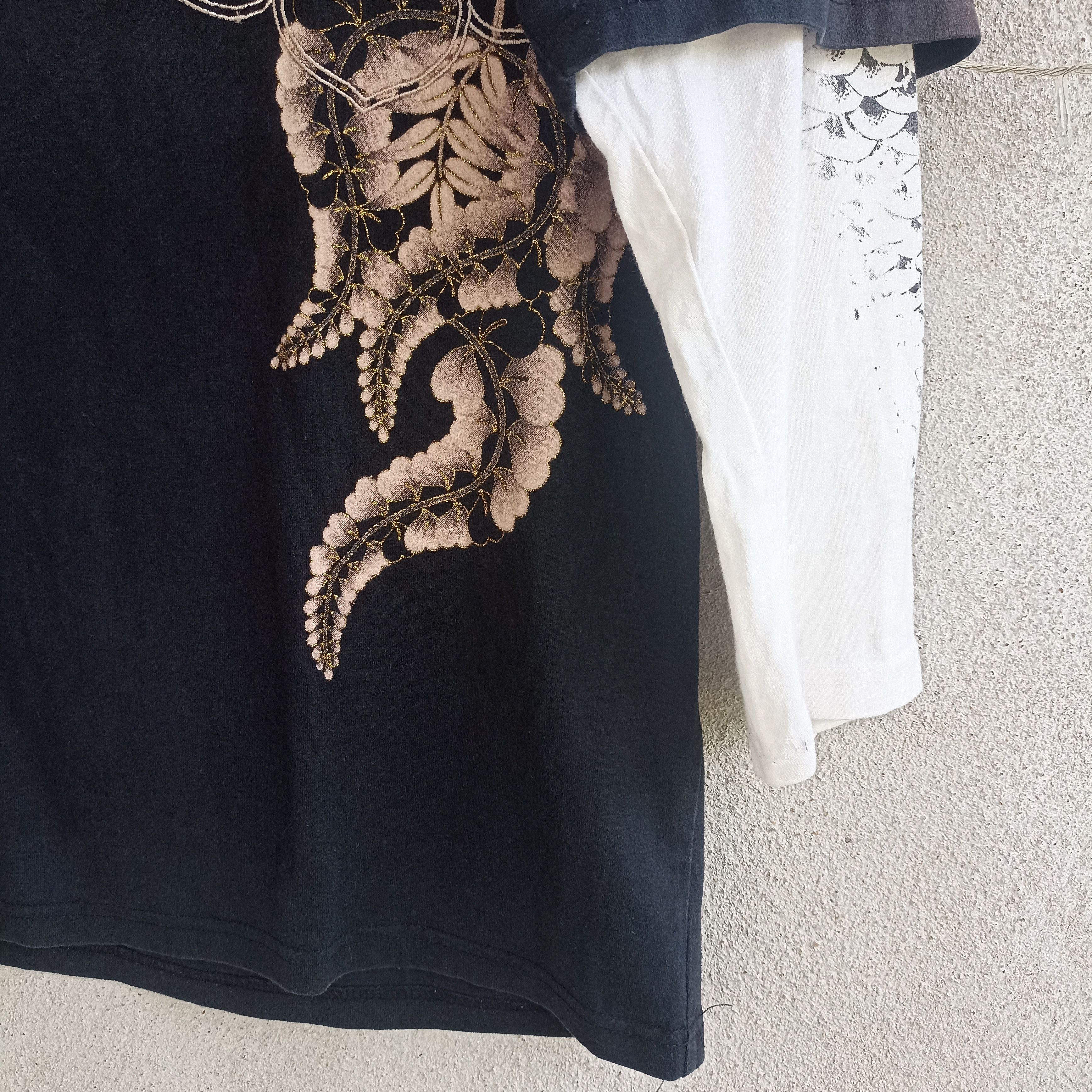 Dragonfly × Japanese Brand Two Big Dragon Embroidery Black Tshirt Size US S / EU 44-46 / 1 - 8 Thumbnail