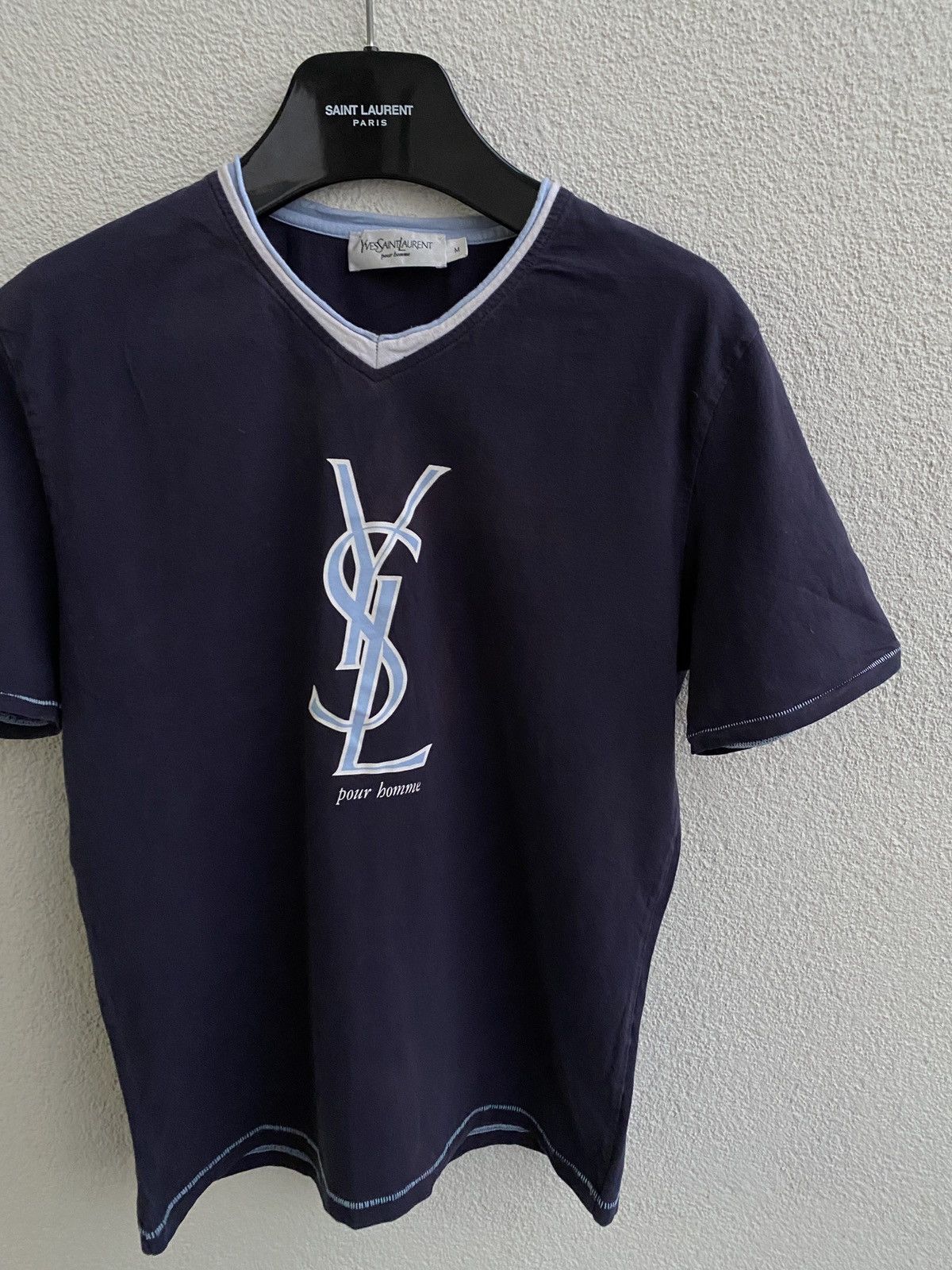 Yves Saint Laurent YSL T-Shirt big logo Size US M / EU 48-50 / 2 - 8 Thumbnail