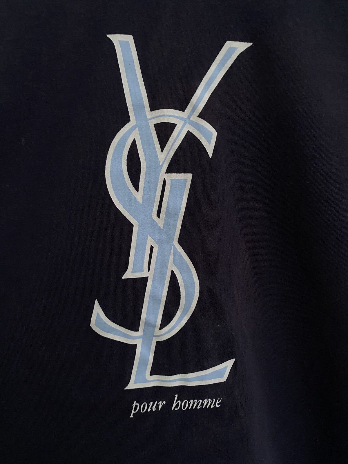 Yves Saint Laurent YSL T-Shirt big logo Size US M / EU 48-50 / 2 - 2 Thumbnail