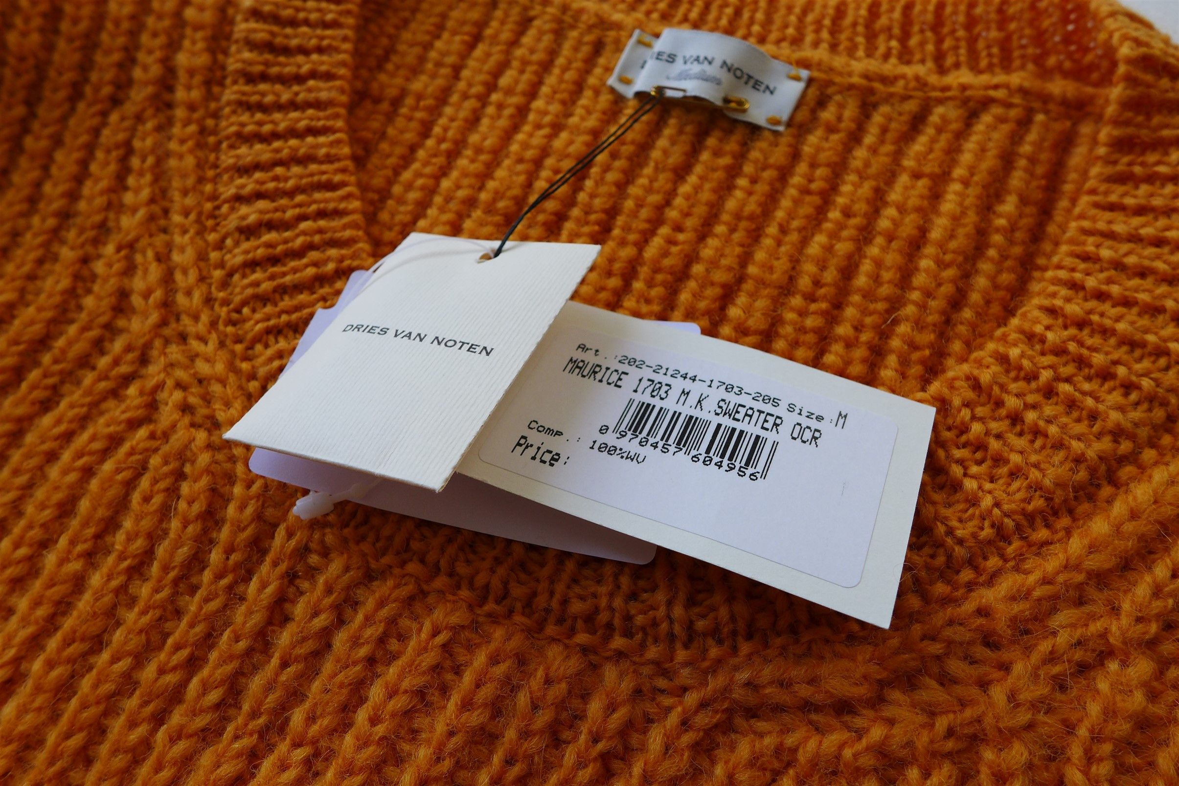 Dries Van Noten Dries Van Noten Maurice Sweater -- Burnt Orange Wool Size US M / EU 48-50 / 2 - 5 Thumbnail