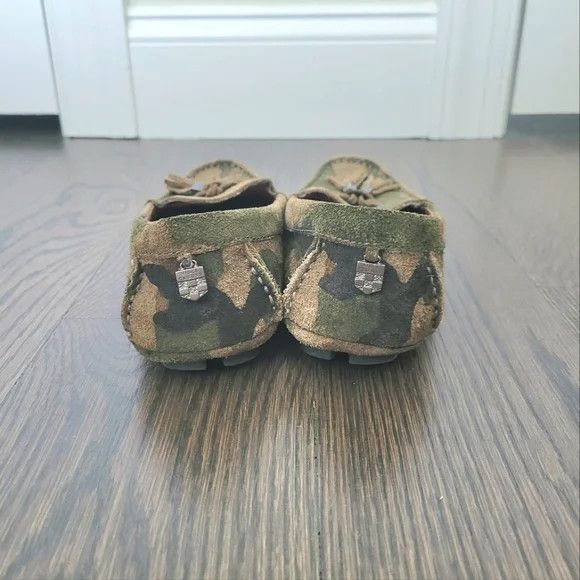 Vince Camuto Piercee Olive Multi Camo Rugged Suede Tassel Moccasin Size US 6 / IT 36 - 4 Thumbnail