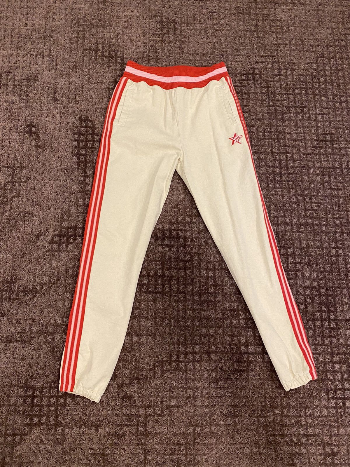 image of Just Don Artic Orange / Peach Jogger Pants in Tan, Men's (Size 33)