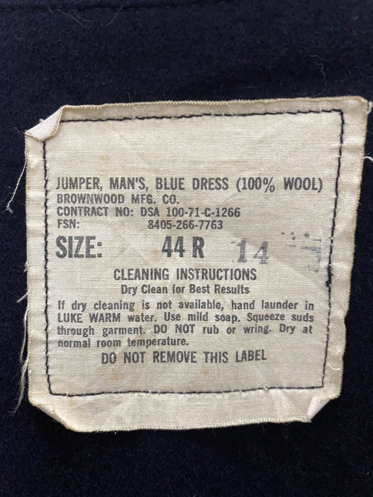 Japanese Brand Jumper Man’s 100% Wool Jacket Brownwood MFG. Co. Size US M / EU 48-50 / 2 - 4 Thumbnail