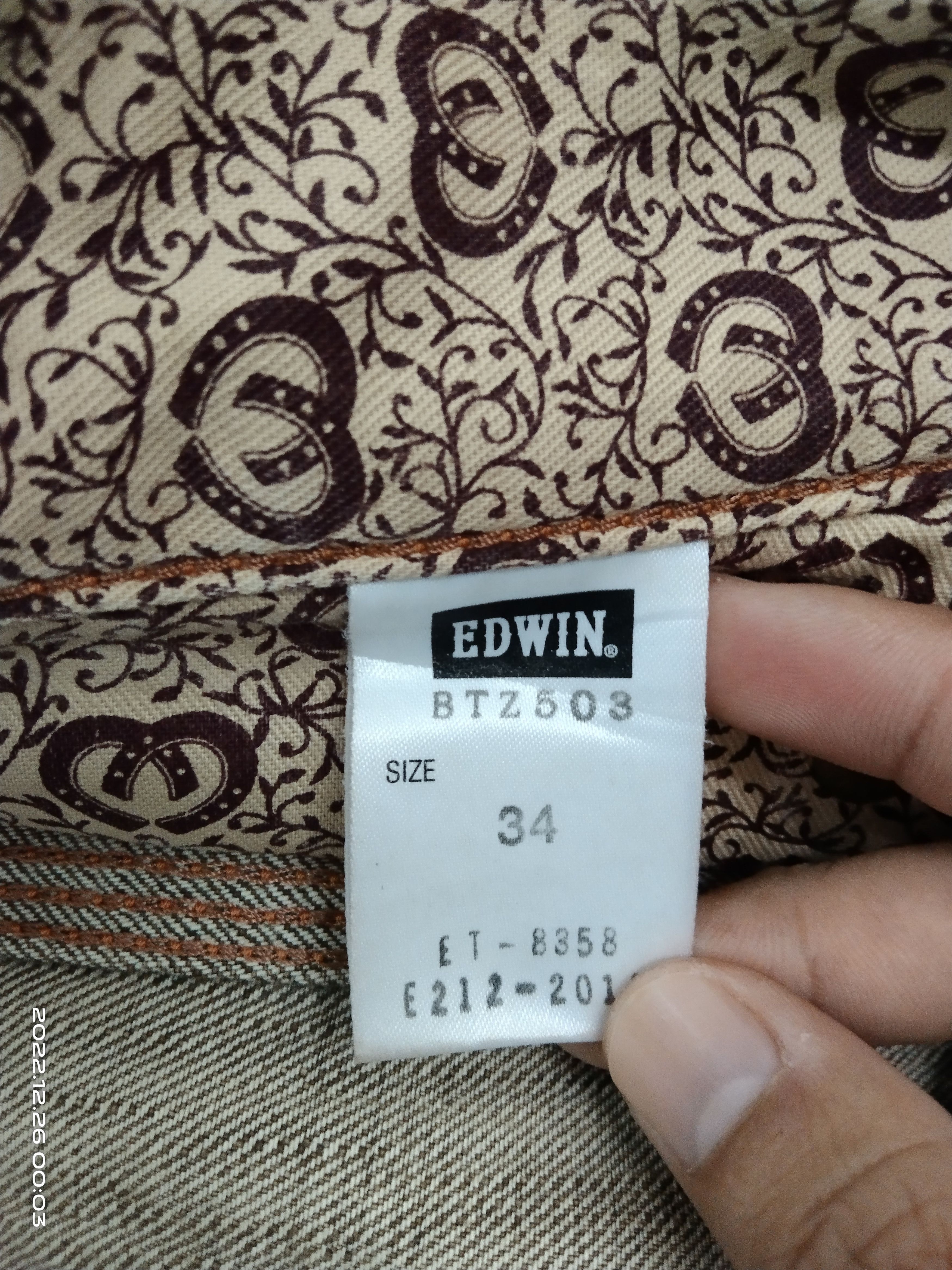 Edwin TRASH SUPER SICK WASHED BROWN EDWIN DENIM PANTS Size US 34 / EU 50 - 11 Thumbnail