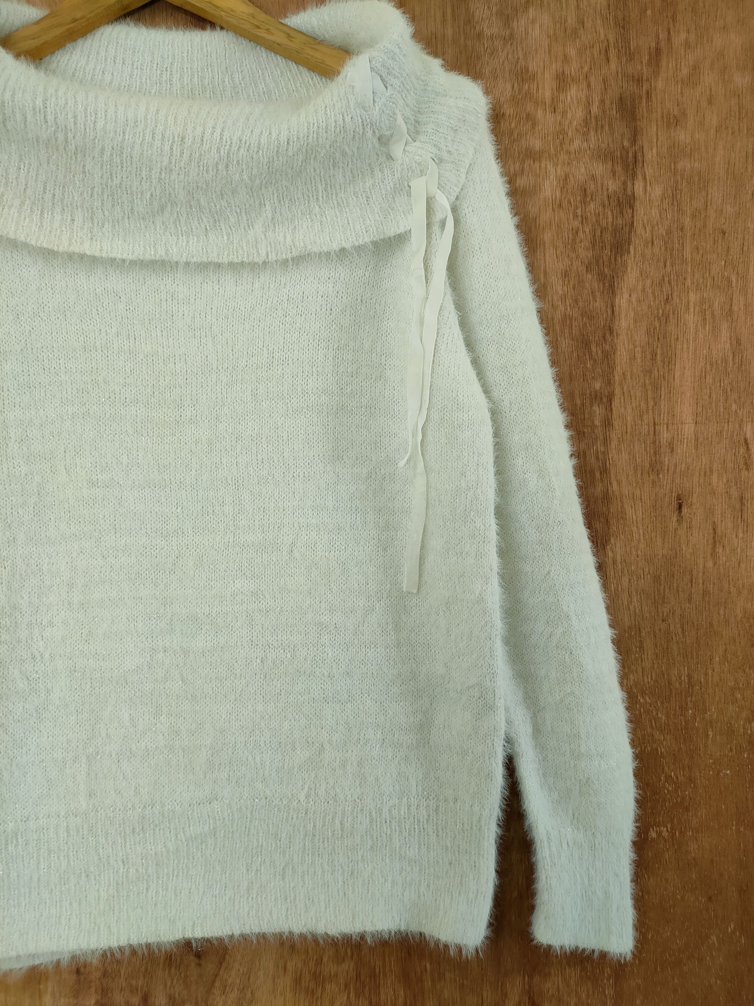Homespun Knitwear D May Pretty mohair fur shag shaggy knitwear #46-488 Size S / US 4 / IT 40 - 3 Thumbnail