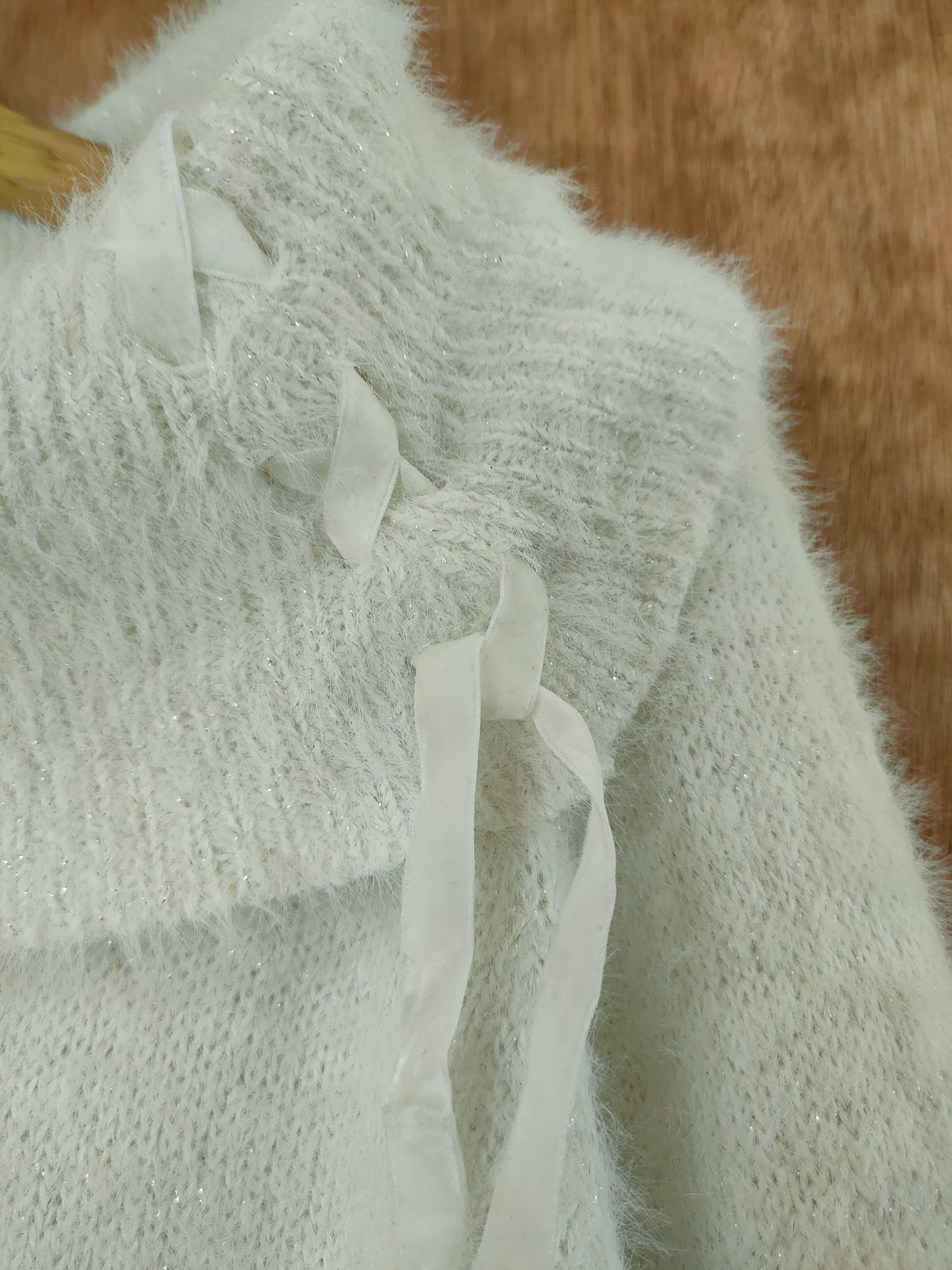 Homespun Knitwear D May Pretty mohair fur shag shaggy knitwear #46-488 Size S / US 4 / IT 40 - 4 Thumbnail
