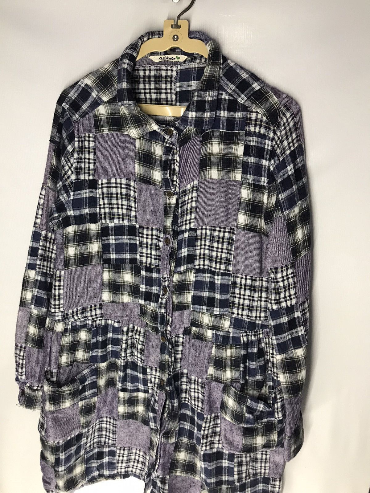 Flannel Woman flannel pactwork button up shirt by caliner Size US S / EU 44-46 / 1 - 5 Thumbnail
