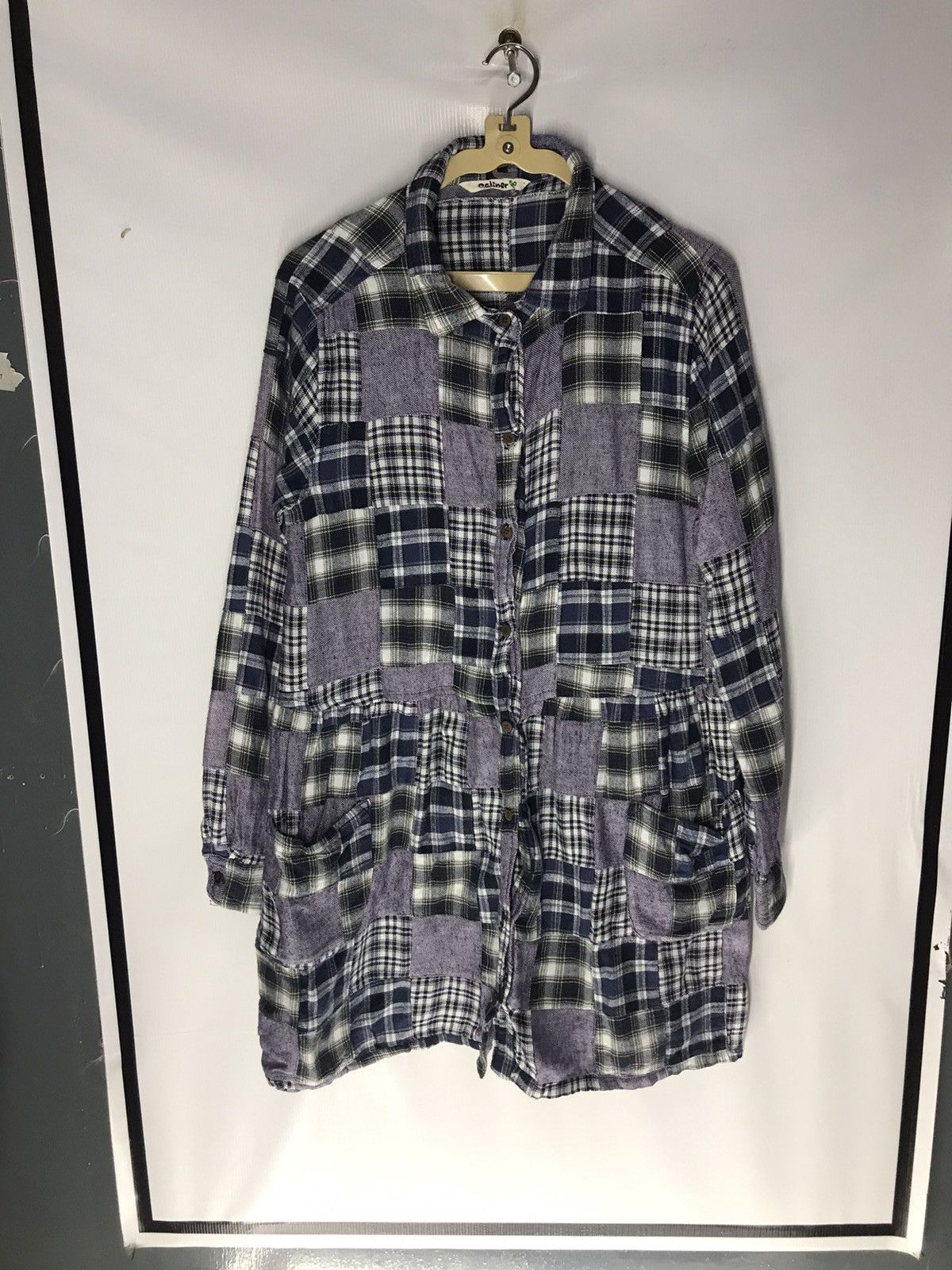 Flannel Woman flannel pactwork button up shirt by caliner Size US S / EU 44-46 / 1 - 8 Thumbnail
