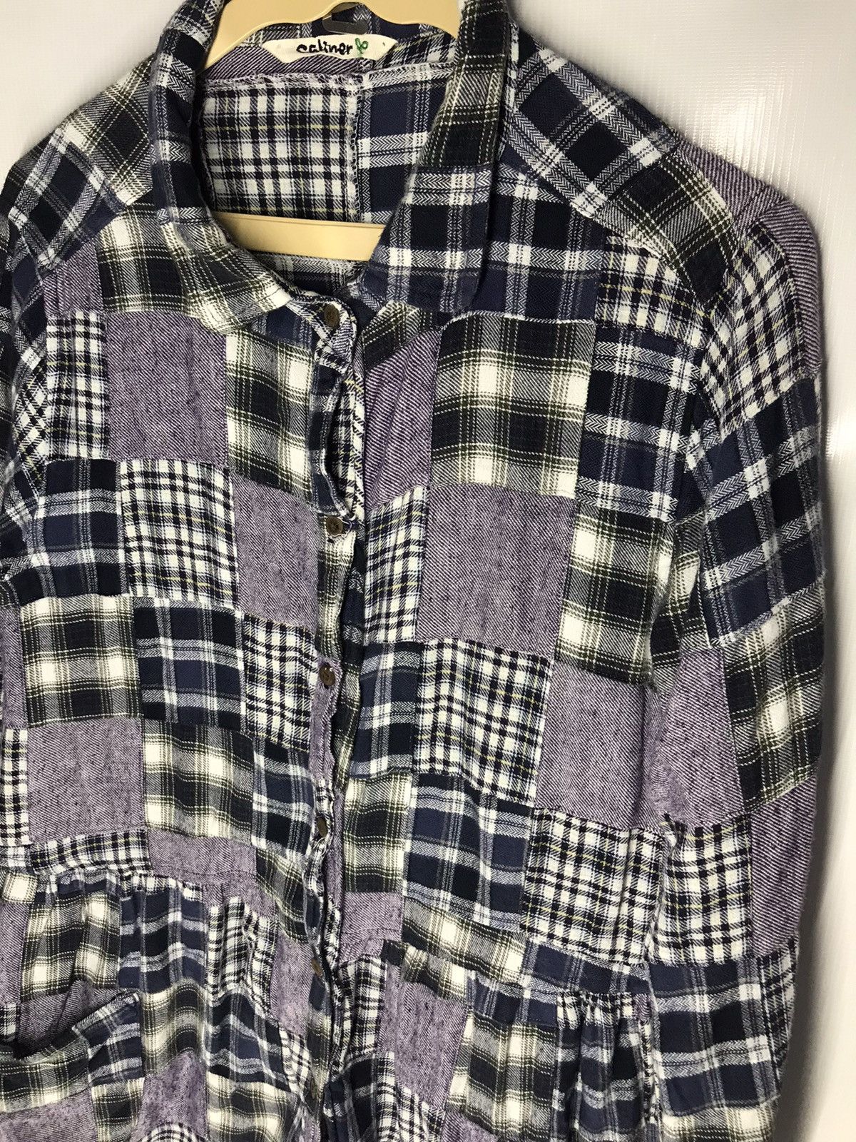 Flannel Woman flannel pactwork button up shirt by caliner Size US S / EU 44-46 / 1 - 4 Thumbnail