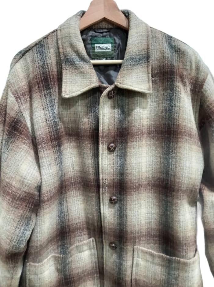 Flannel × Uniqlo Vintage Uniqlo Plaid Wool Jacket Size US M / EU 48-50 / 2 - 3 Thumbnail