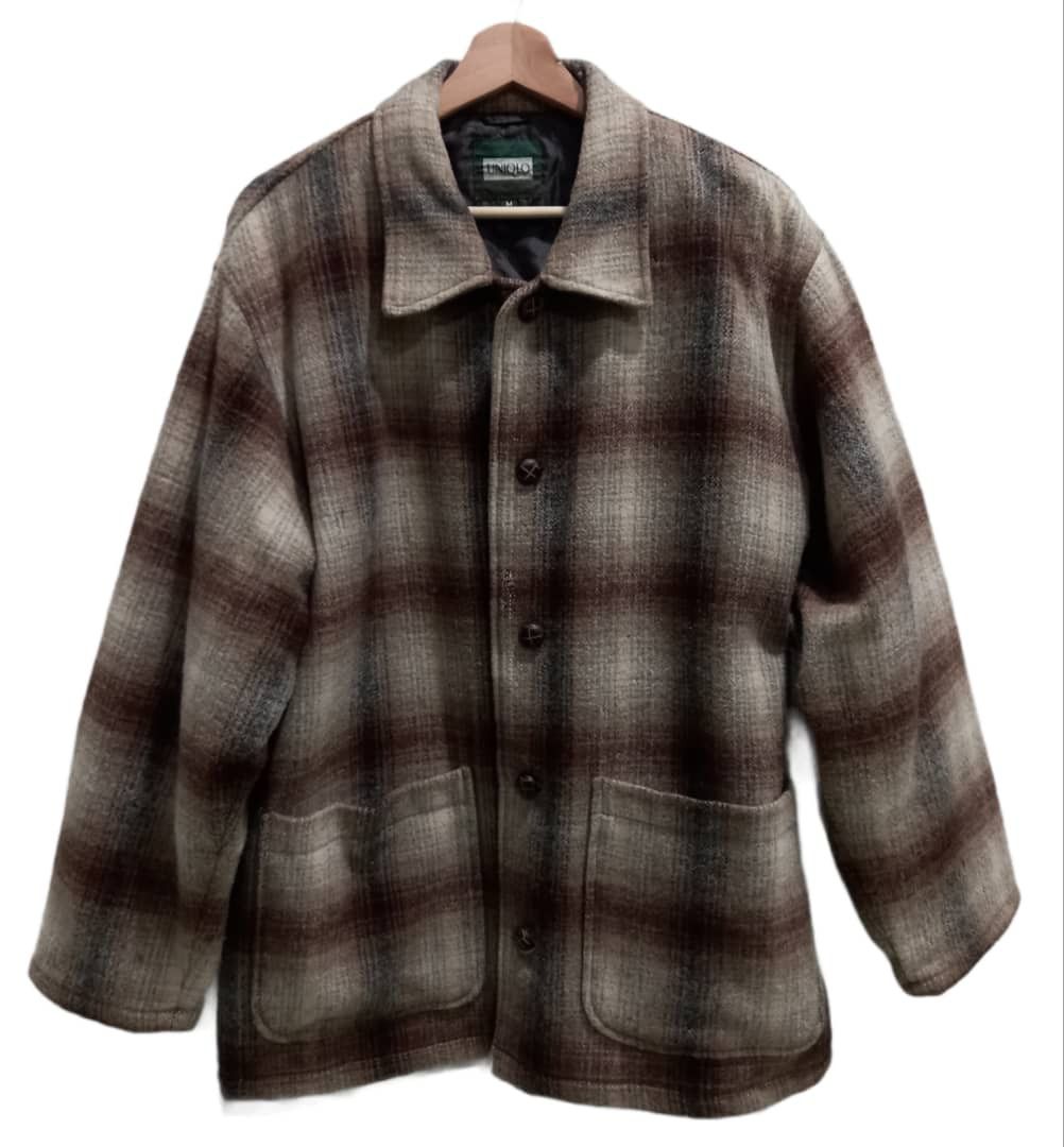 Flannel × Uniqlo Vintage Uniqlo Plaid Wool Jacket Size US M / EU 48-50 / 2 - 2 Thumbnail
