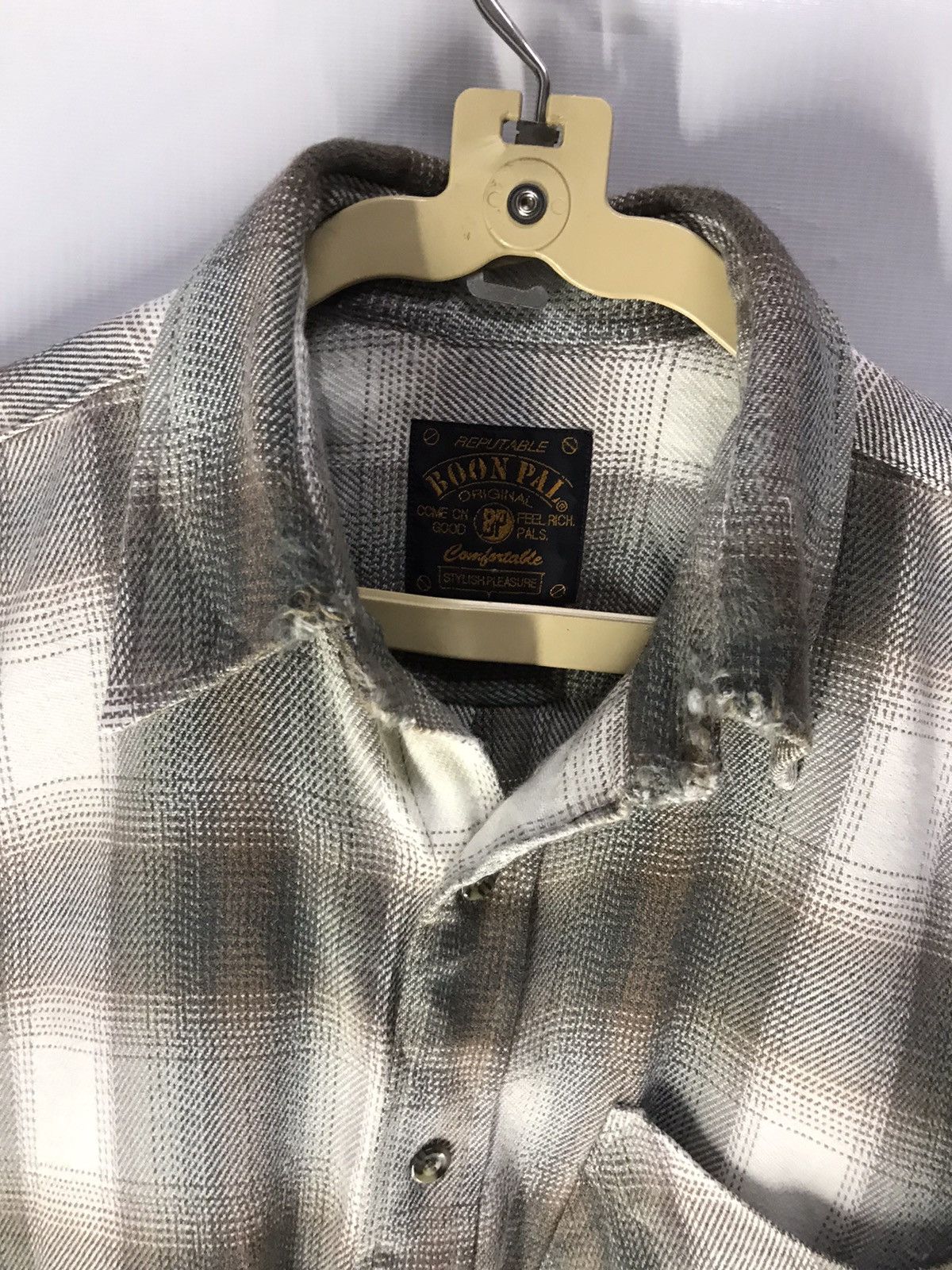 Flannel × Vintage Vintage distressed Flannel shirt by boon pal Size US M / EU 48-50 / 2 - 3 Thumbnail