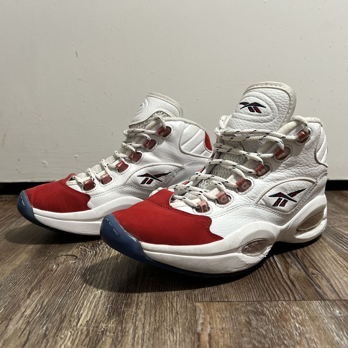 Reebok Question Mid Allen Iverson Red Toe 25th Anniversary