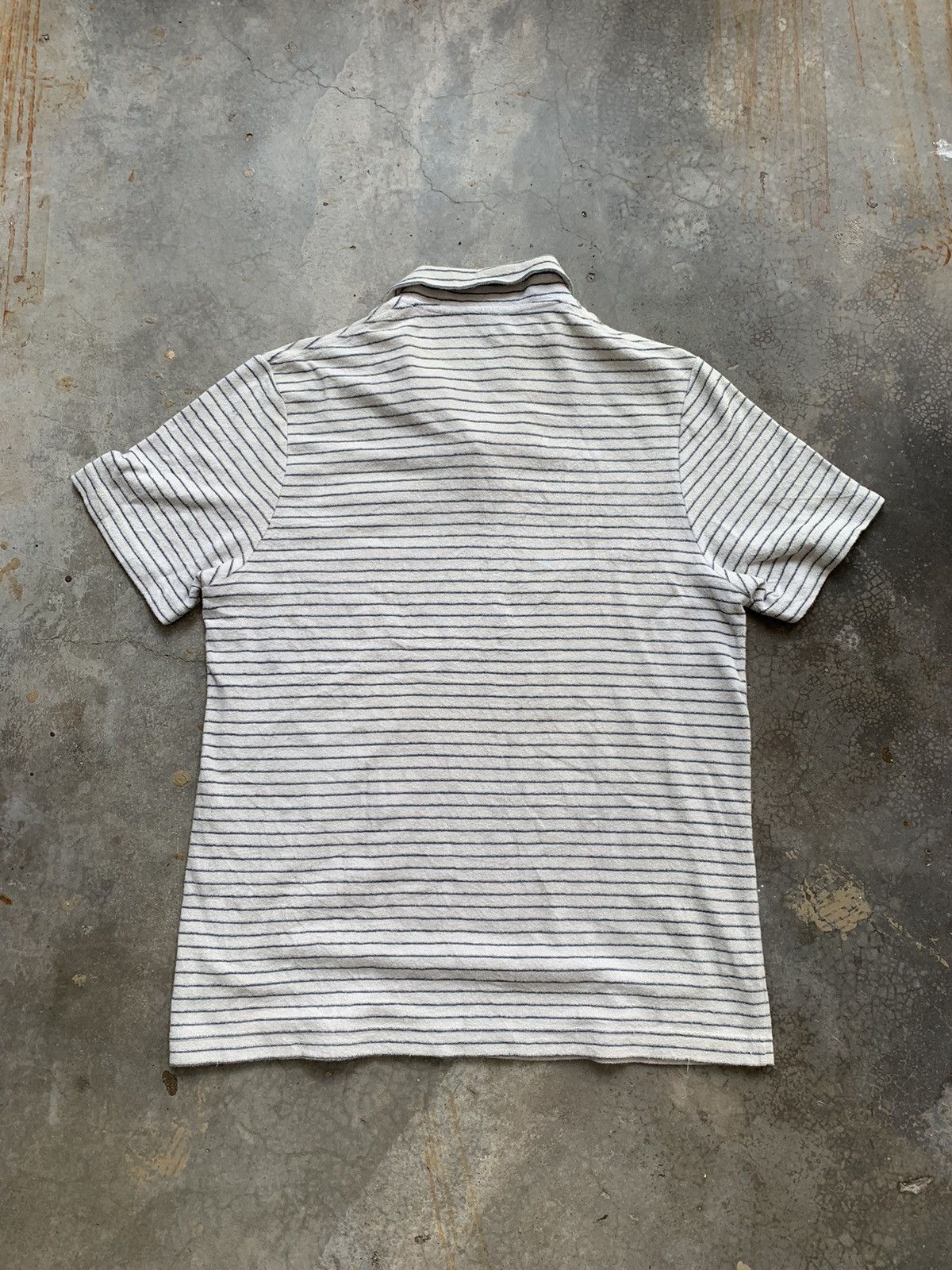 Lacoste Vintage Lacoste Button On Striped Polo Tshirt Size US M / EU 48-50 / 2 - 2 Thumbnail