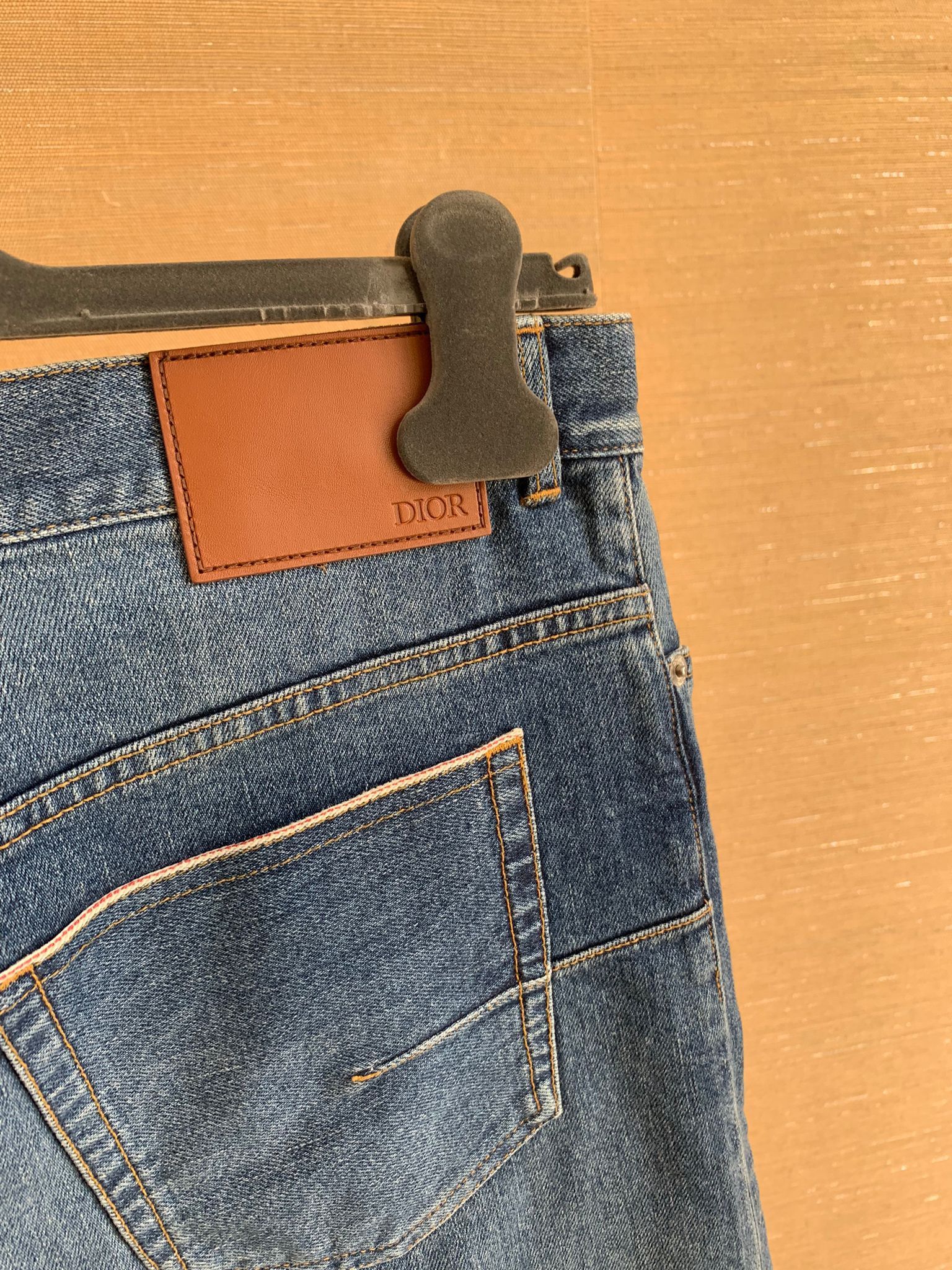 Dior × Stussy Shaun Bee Embroidered Denim in Blue Size US 31 - 16 Thumbnail