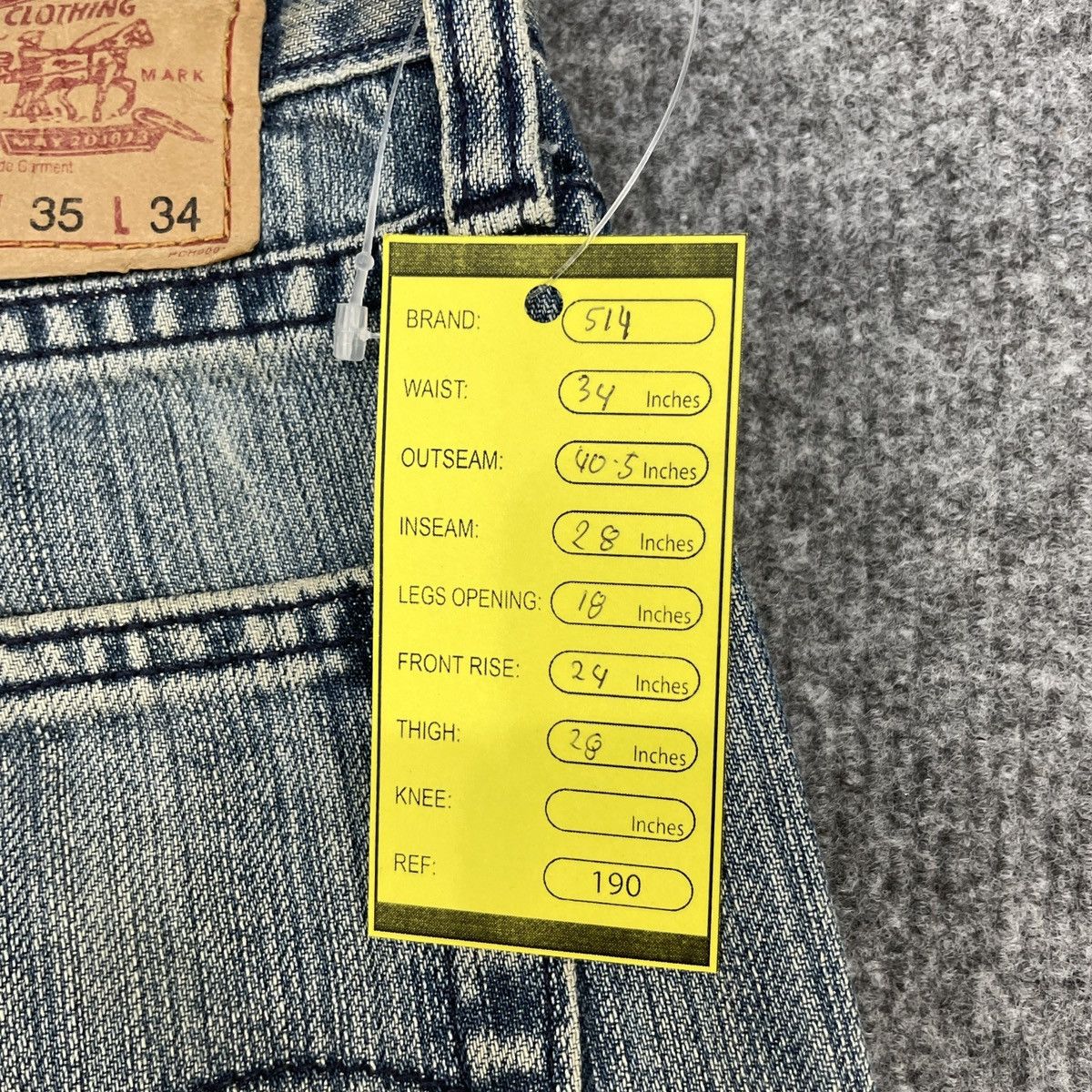 Levi's × Vintage Vintage Levi's 514 Faded Blue Jeans wc-190 Size US 34 / EU 50 - 9 Thumbnail