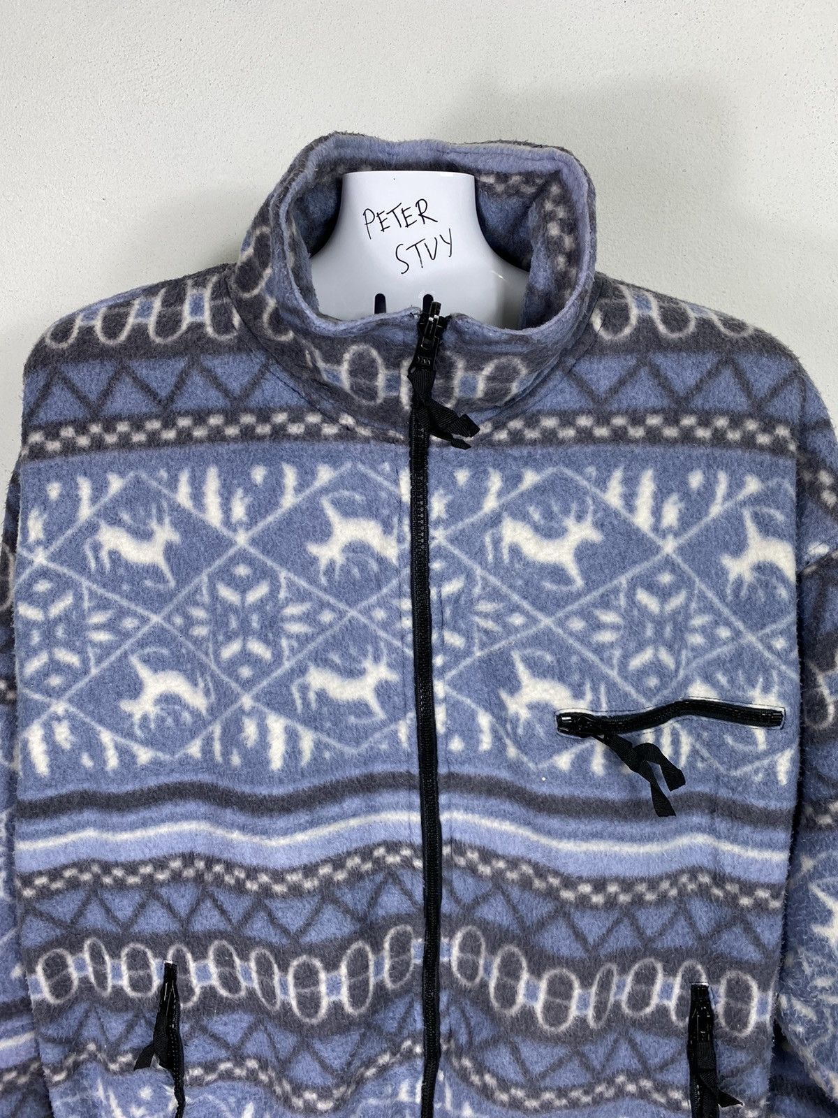 Japanese Brand Sun Lucas nice Design Fleece Sweater Size US L / EU 52-54 / 3 - 3 Thumbnail