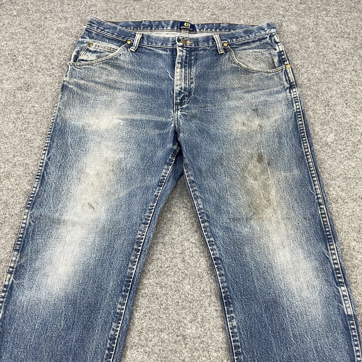 Vintage × Wrangler Vintage Wrangler Distressed Faded Jeans wc-191 Size US 37 - 3 Thumbnail
