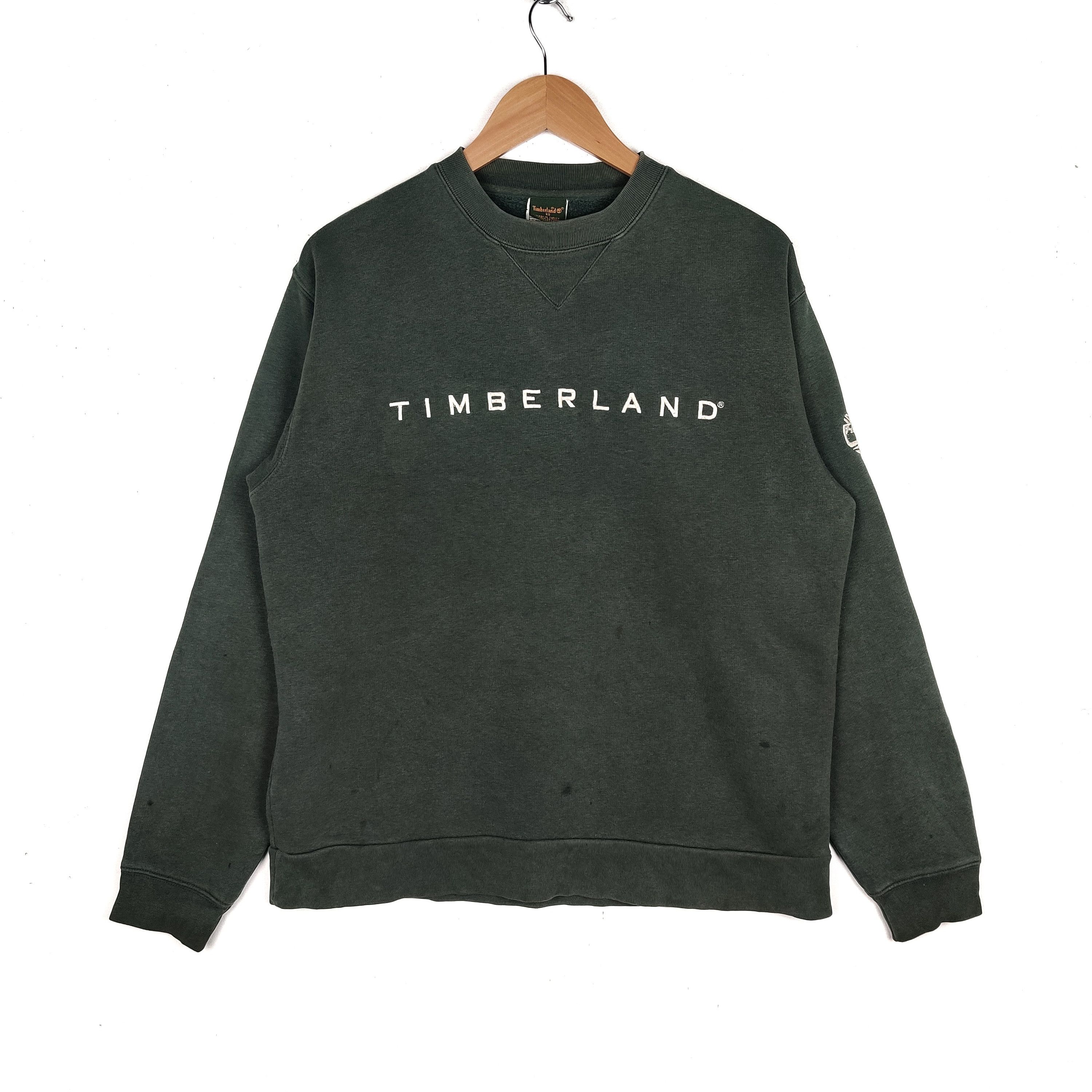 Timberland Vintage 90's Timberland Sweatshirt Big Logo Embroidered Size US M / EU 48-50 / 2 - 1 Thumbnail