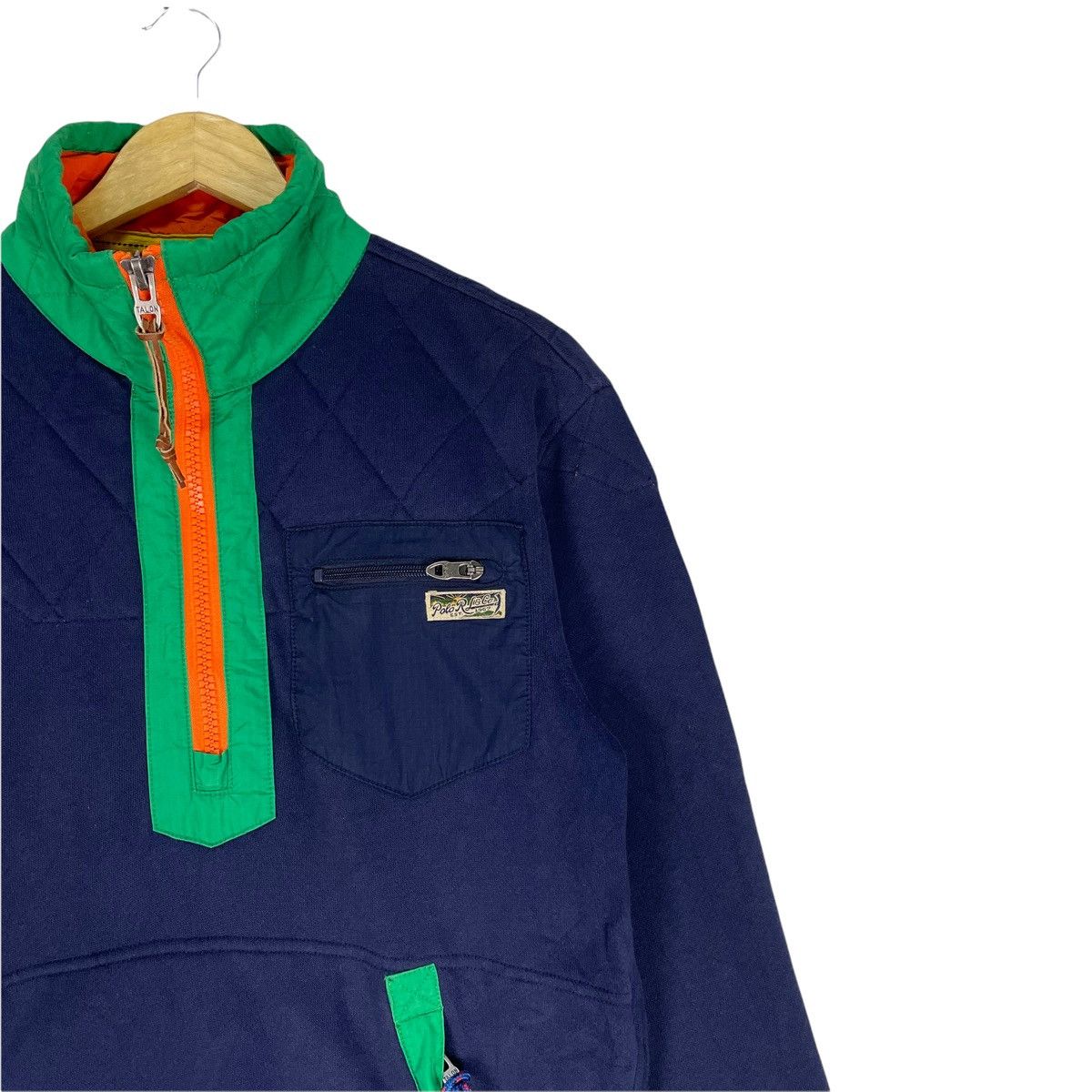 Polo Ralph Lauren × Vintage 🔥POLO RL Patch Half Zipper Sweatshirt Size US S / EU 44-46 / 1 - 9 Thumbnail
