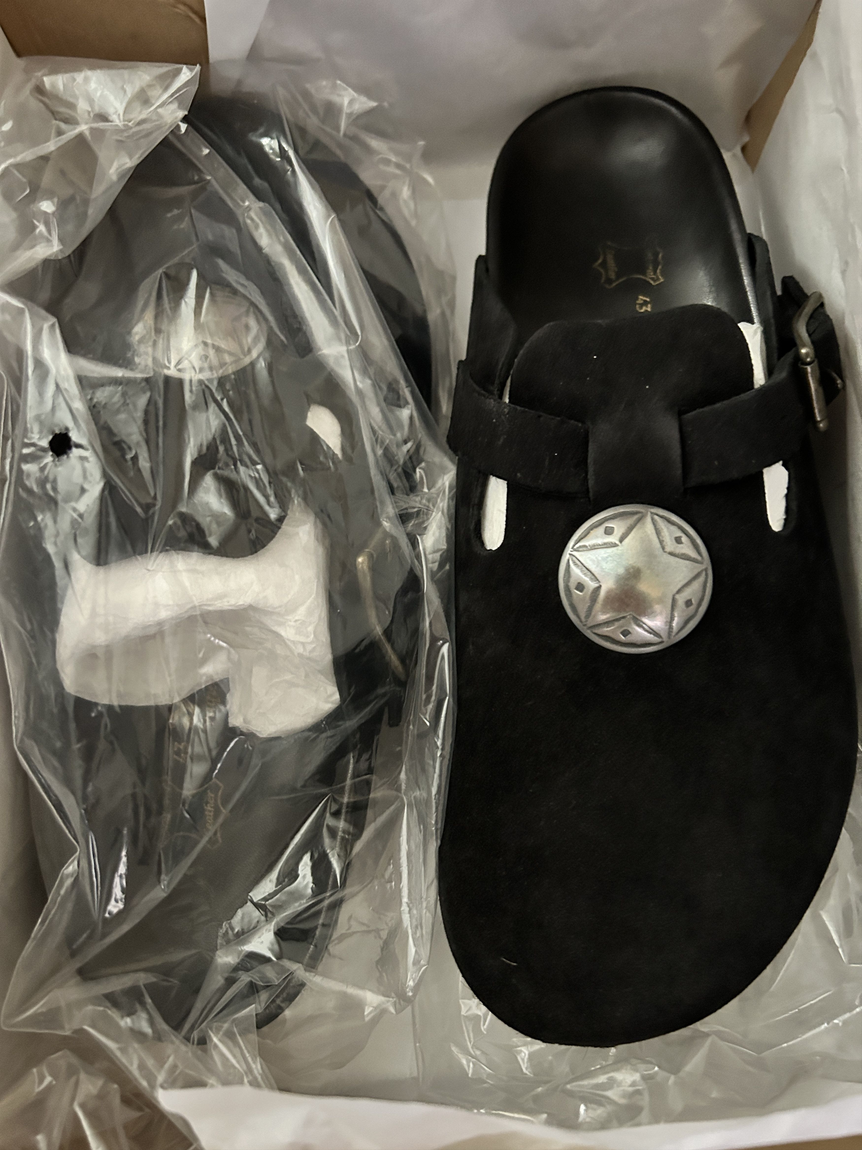 Yuketen YUKETEN Sal 1 w/ Silver Concho Suede Clogs - Black Size US 10 / EU 43 - 6 Thumbnail